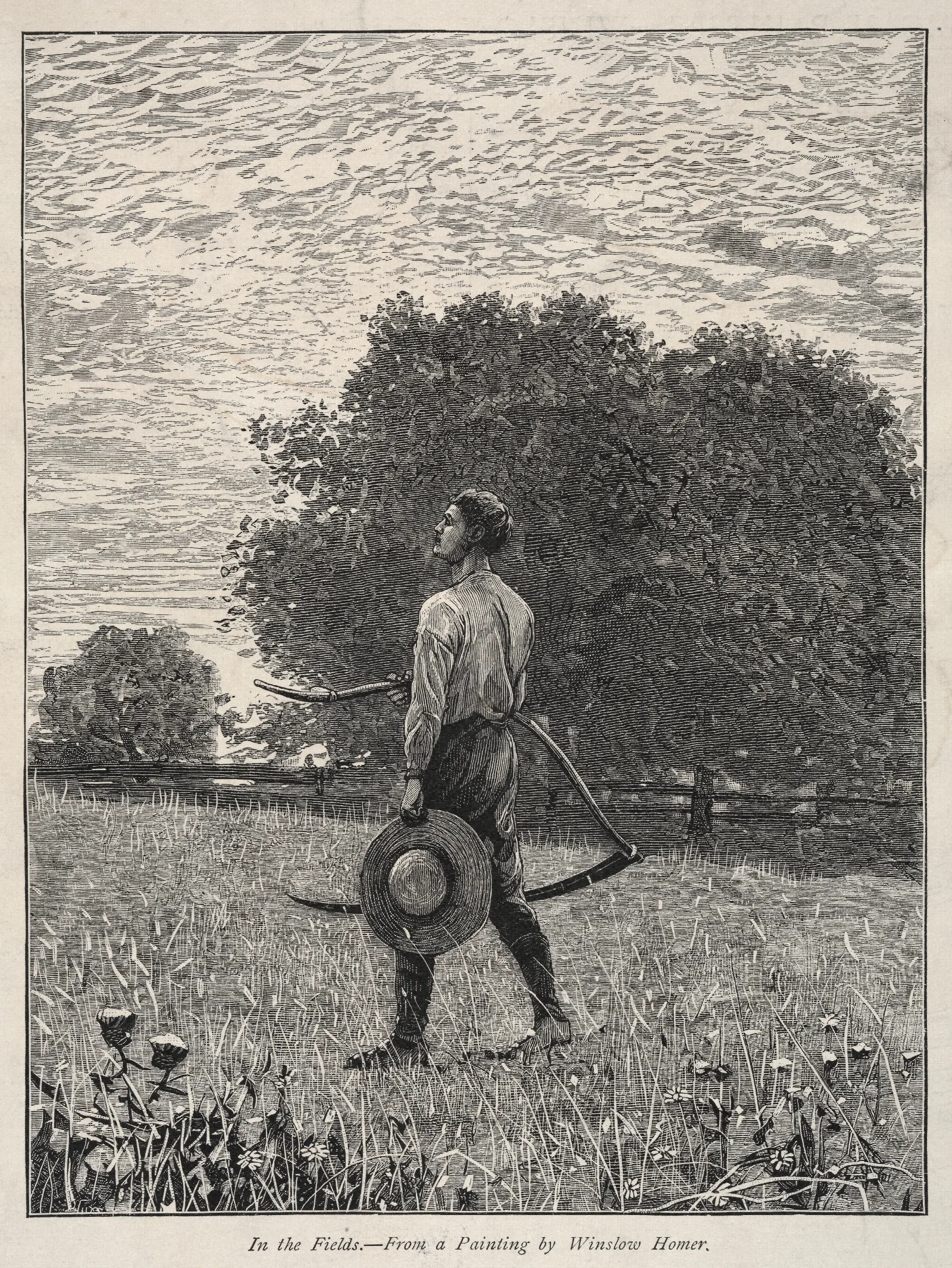 In The Fields 4 Wall Art by Winslow Homer - Canvas Print