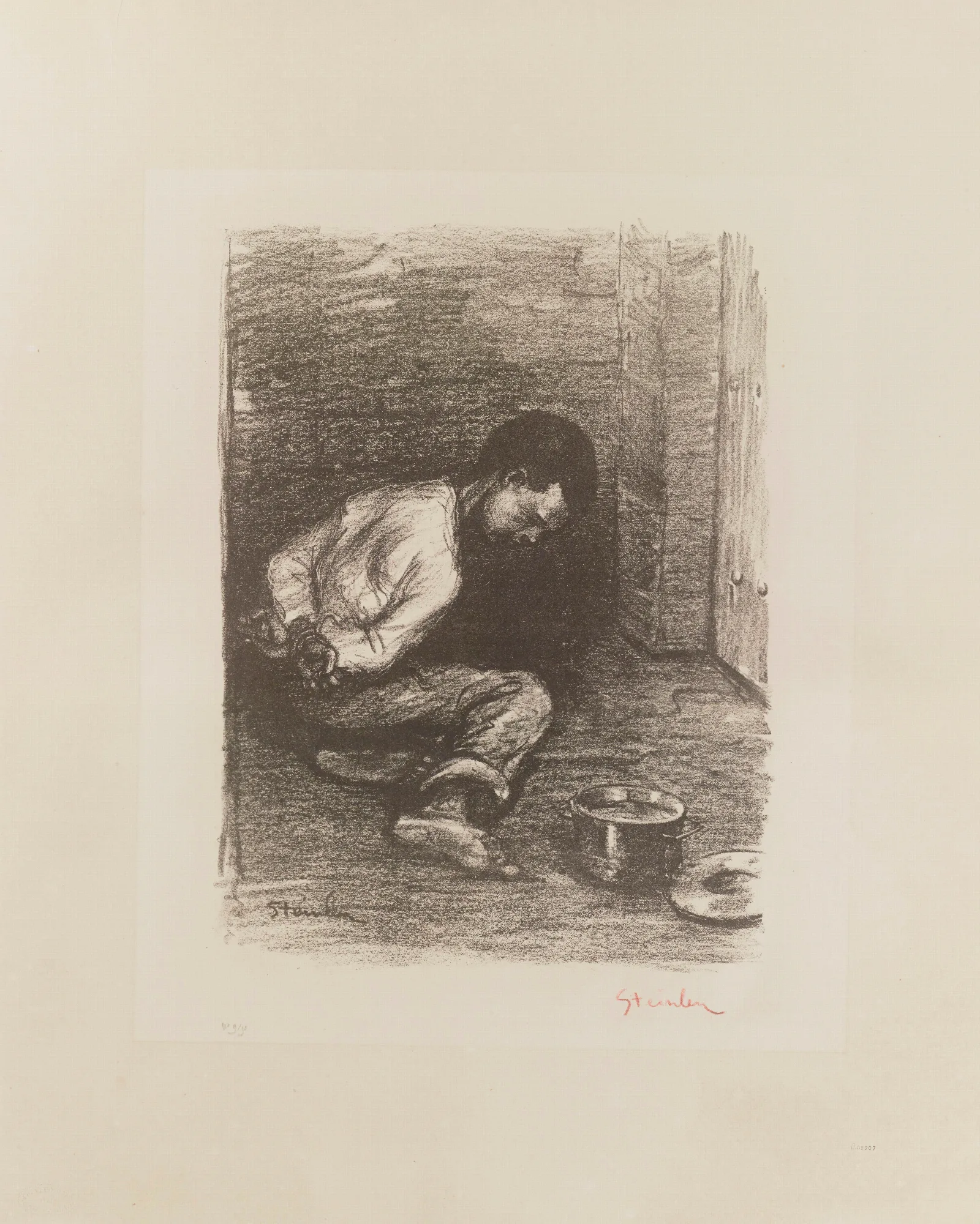Enfants Martyrs Wall Art by Théophile Alexandre Steinlen - Canvas Print