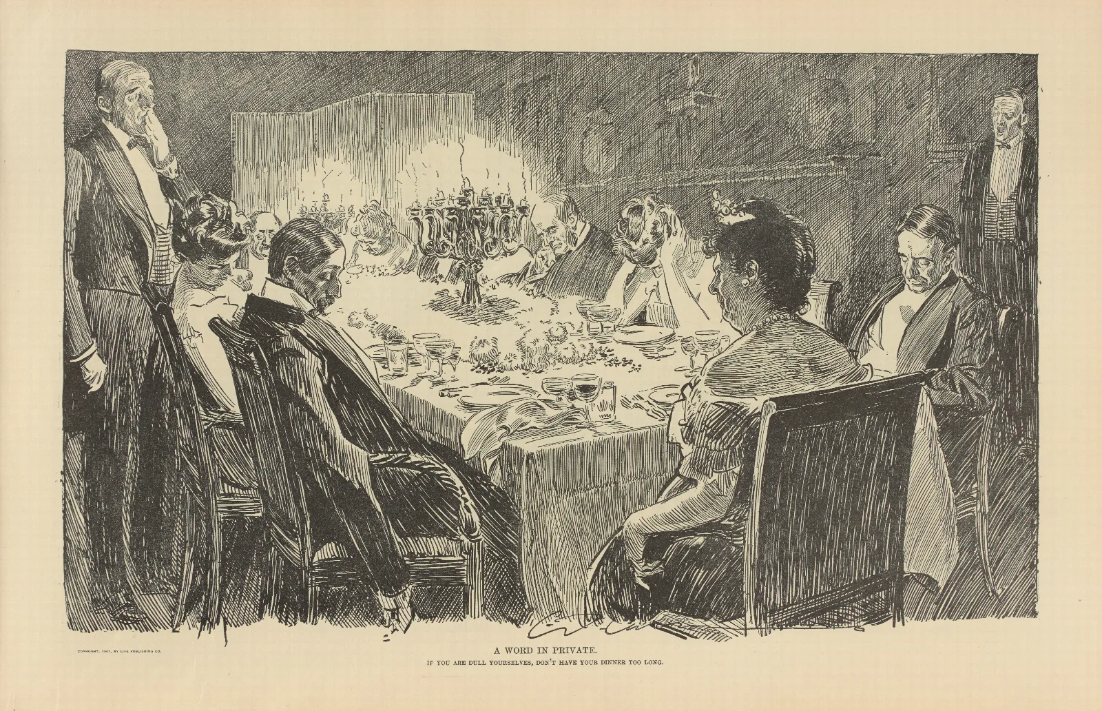 A Word In Private Wall Art by Charles Dana Gibson - Canvas Print
