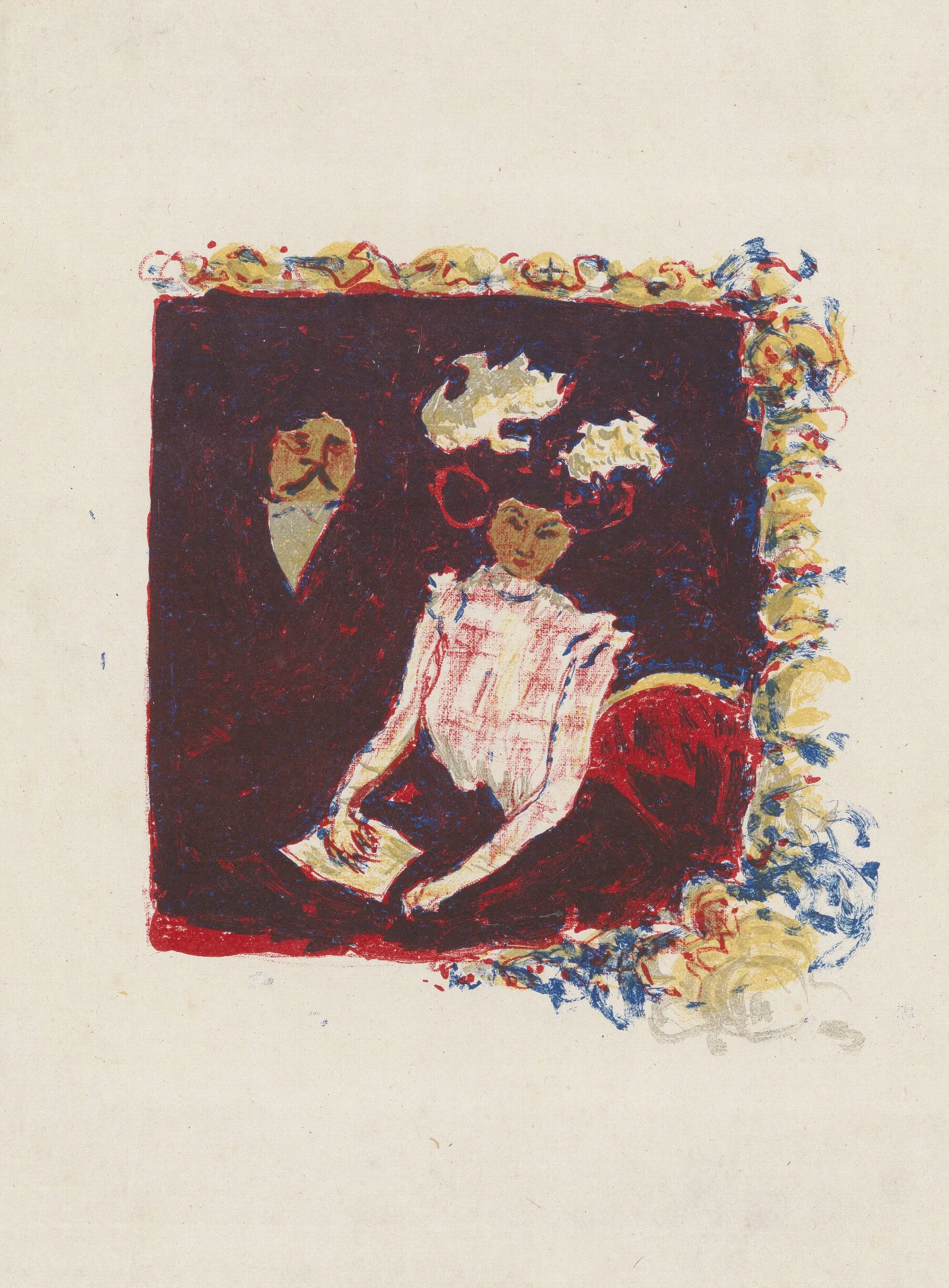 Frontispice Pour La Lithographie En Couleurs Wall Art by Pierre Bonnard - Canvas Print