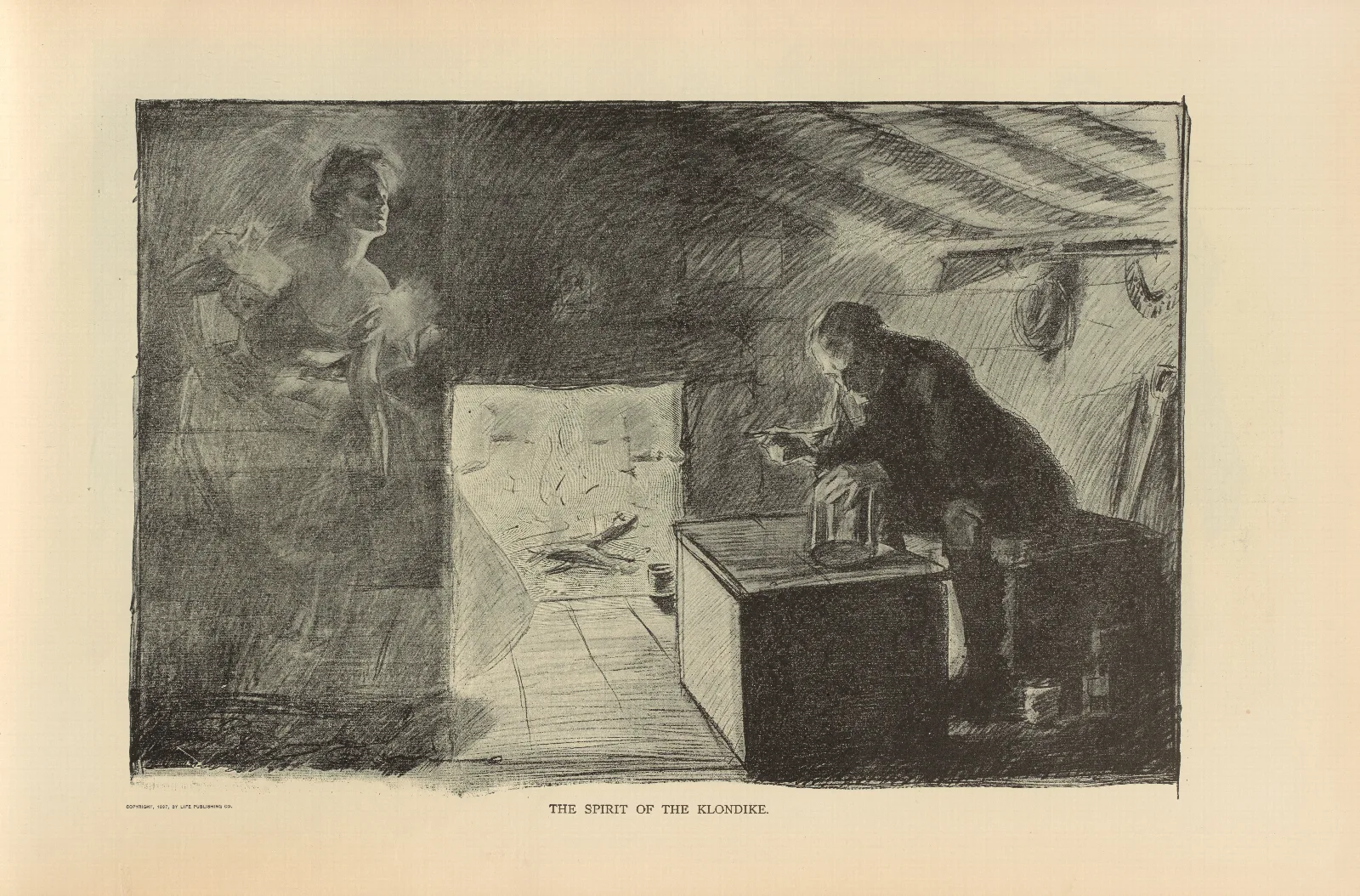 The Spirit Of The Klondike Wall Art by Charles Dana Gibson - Canvas Print