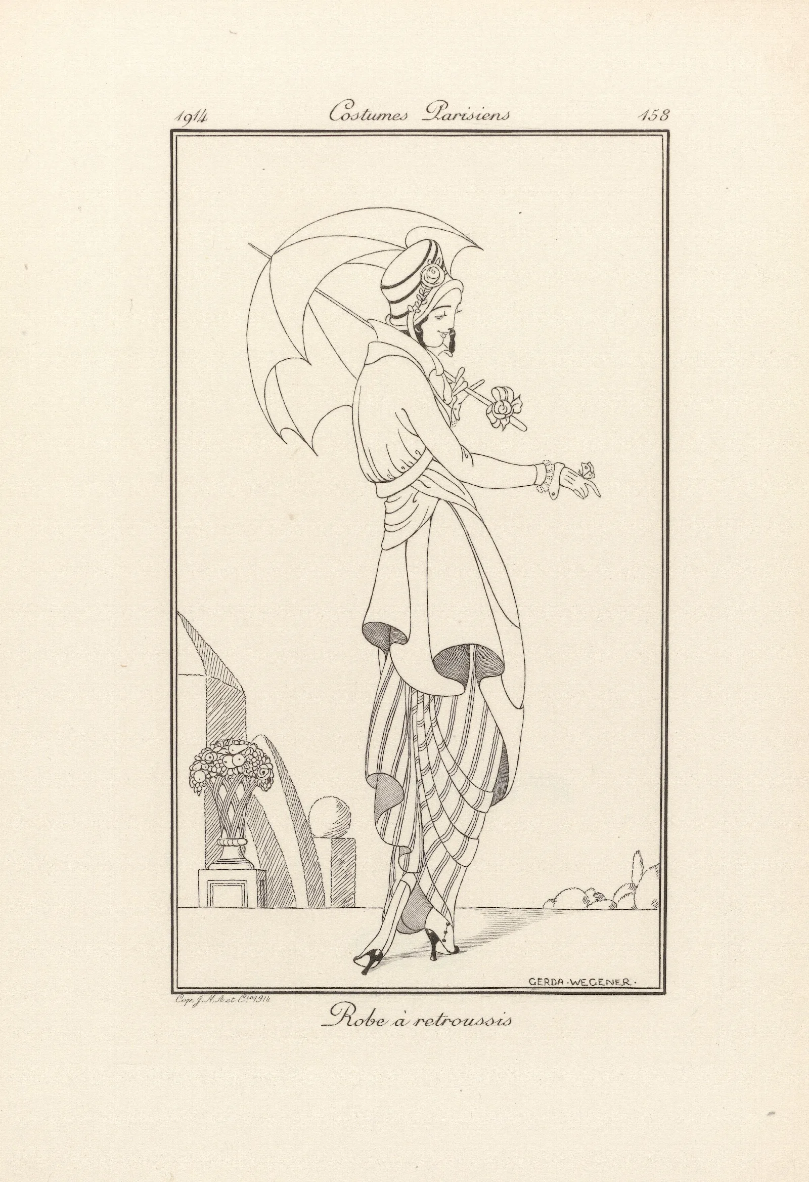 Robe A Retroussis Wall Art by Gerda Wegener - Canvas Print