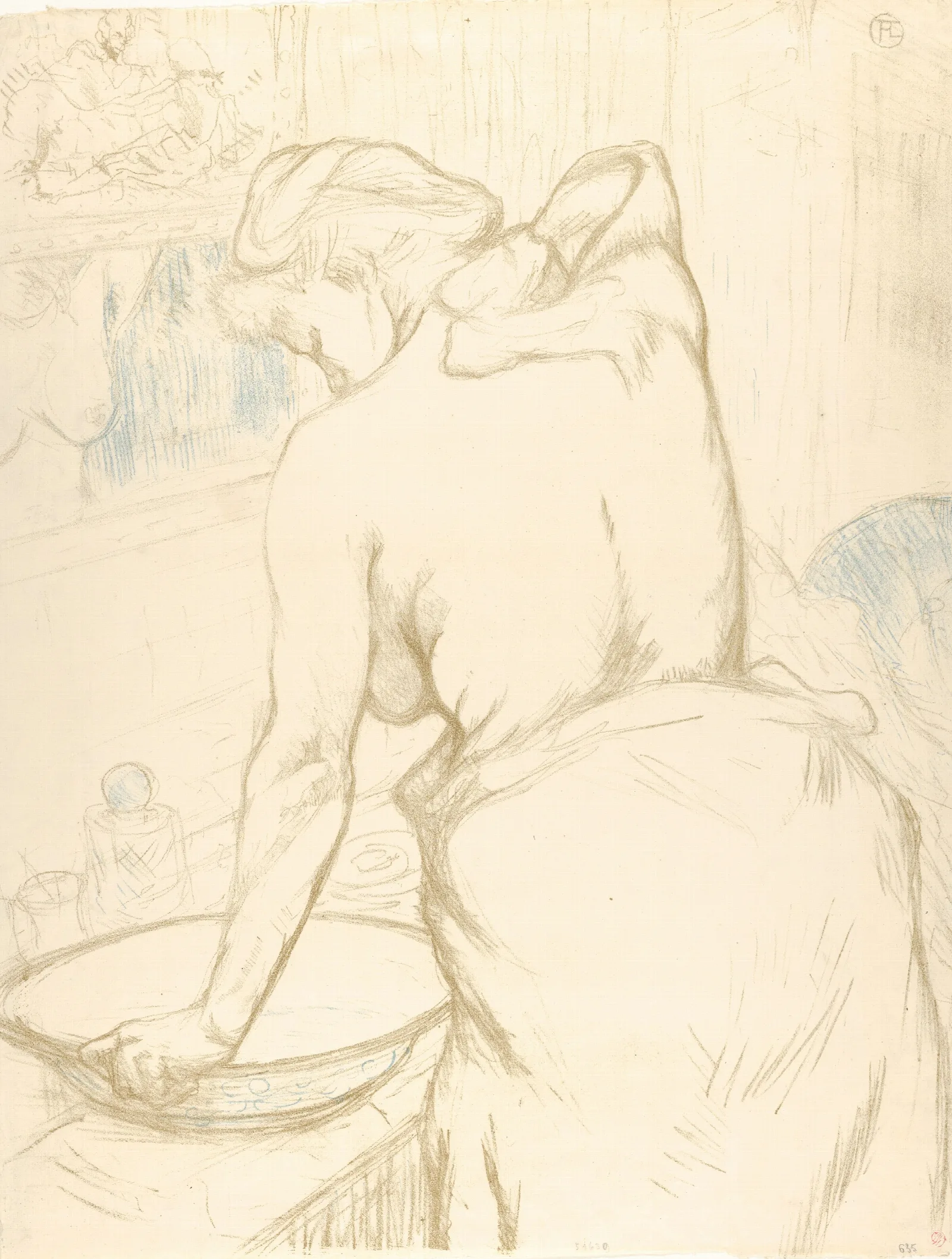 Washing Wall Art by Henri de Toulouse-Lautrec - Canvas Print