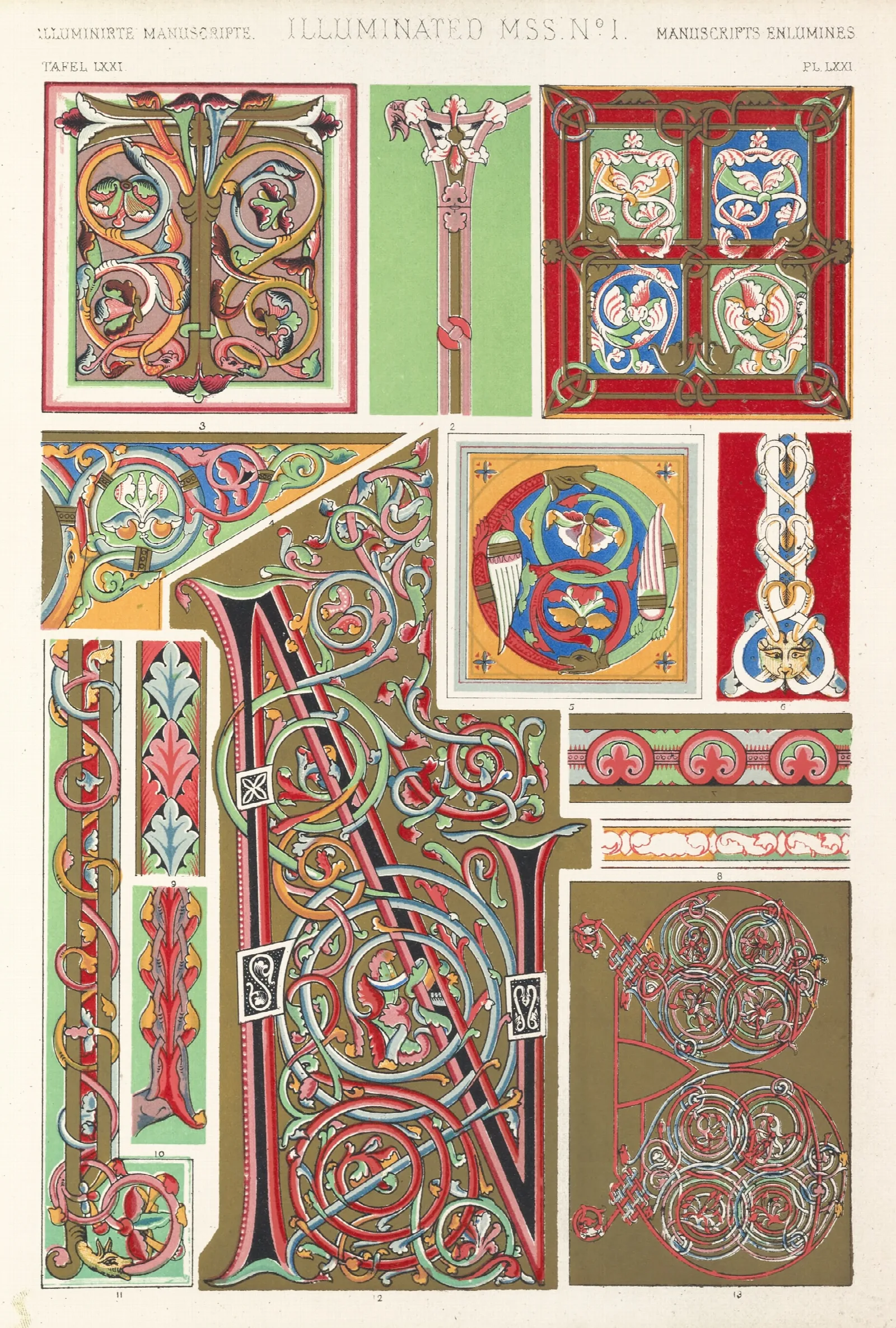 Illuminated Manuscripts No 1 Wall Art by Owen Jones - Canvas Print