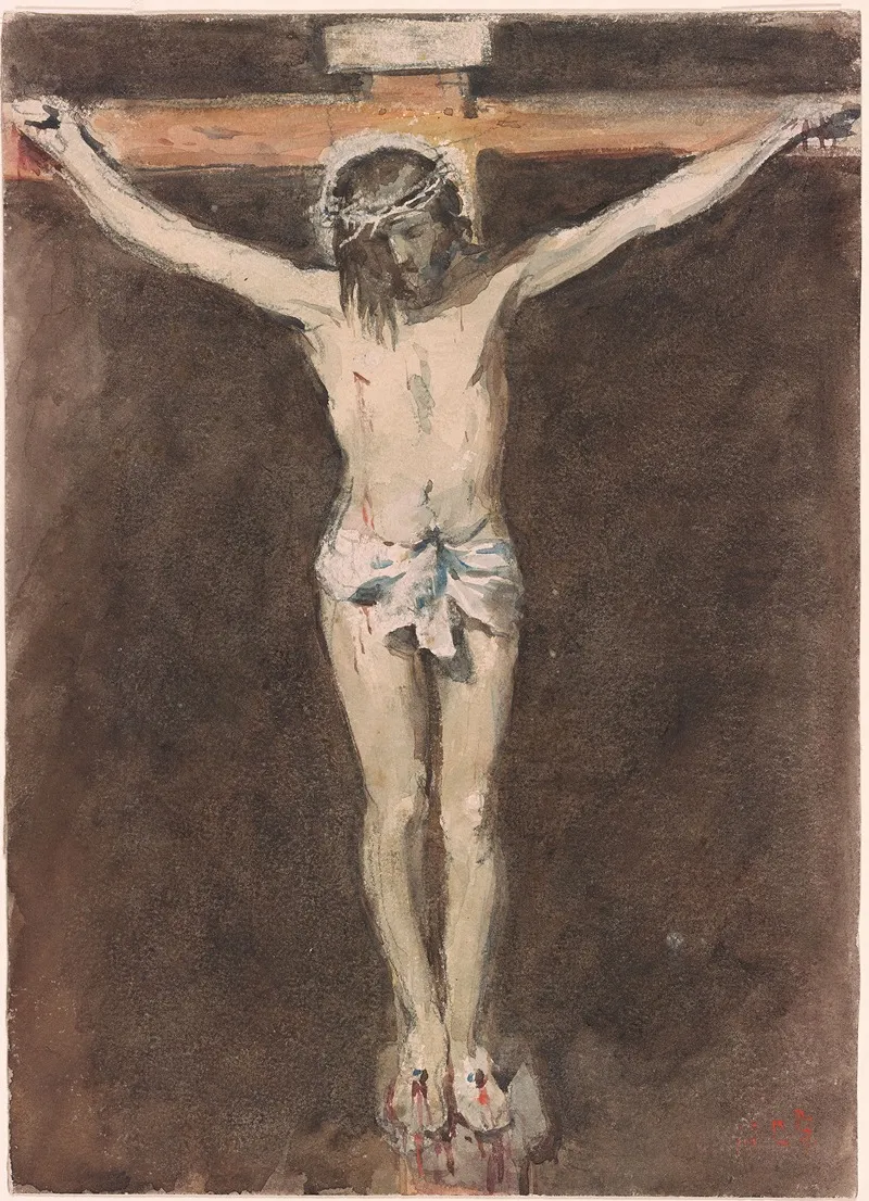 Christ On The Cross 35 Wall Art by Hercules Brabazon Brabazon - Canvas Print