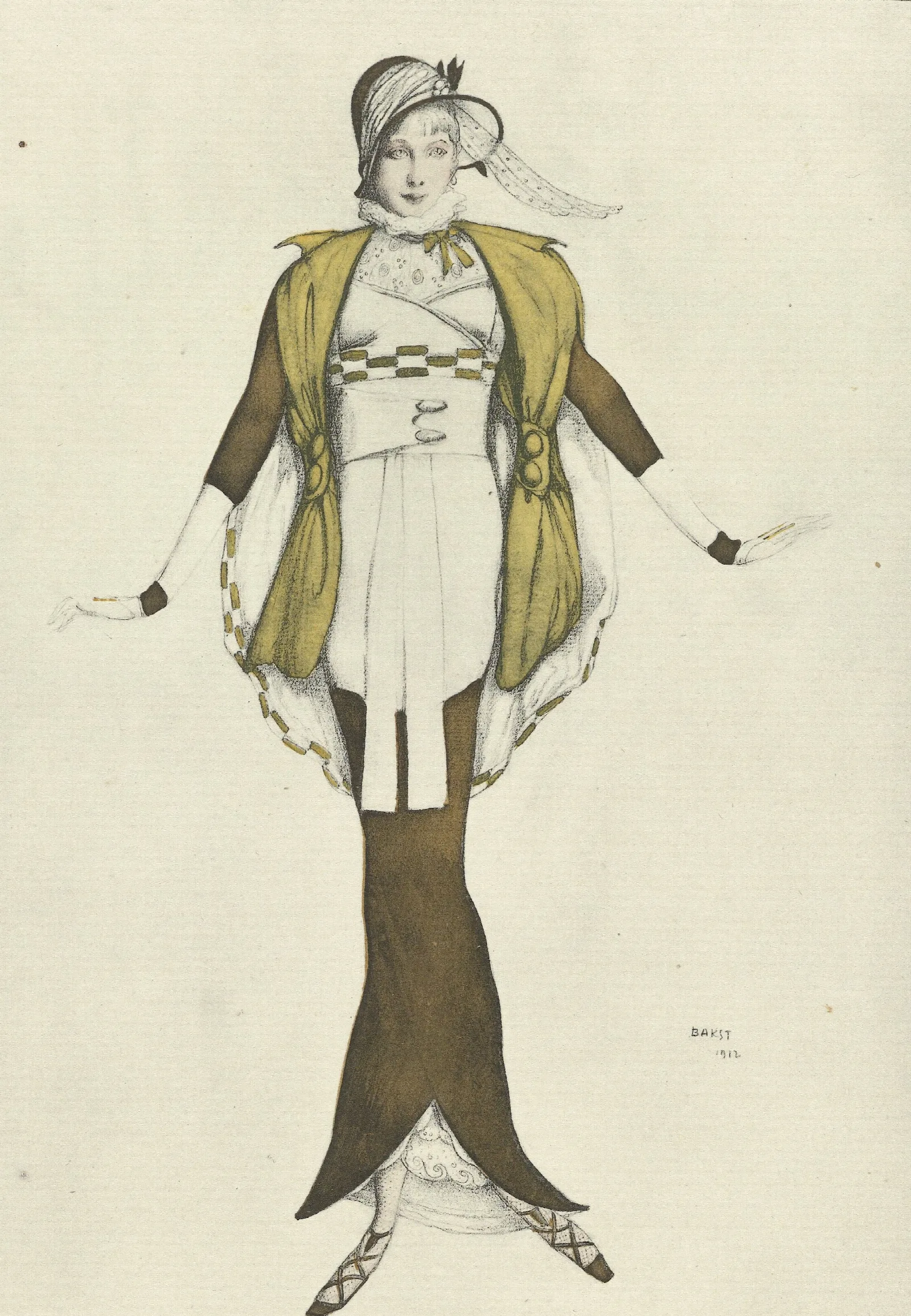 Gazette Du Bon Ton Philomele Robe De Bakst Realisee Par Paquin Wall Art by Léon Bakst - Canvas Print