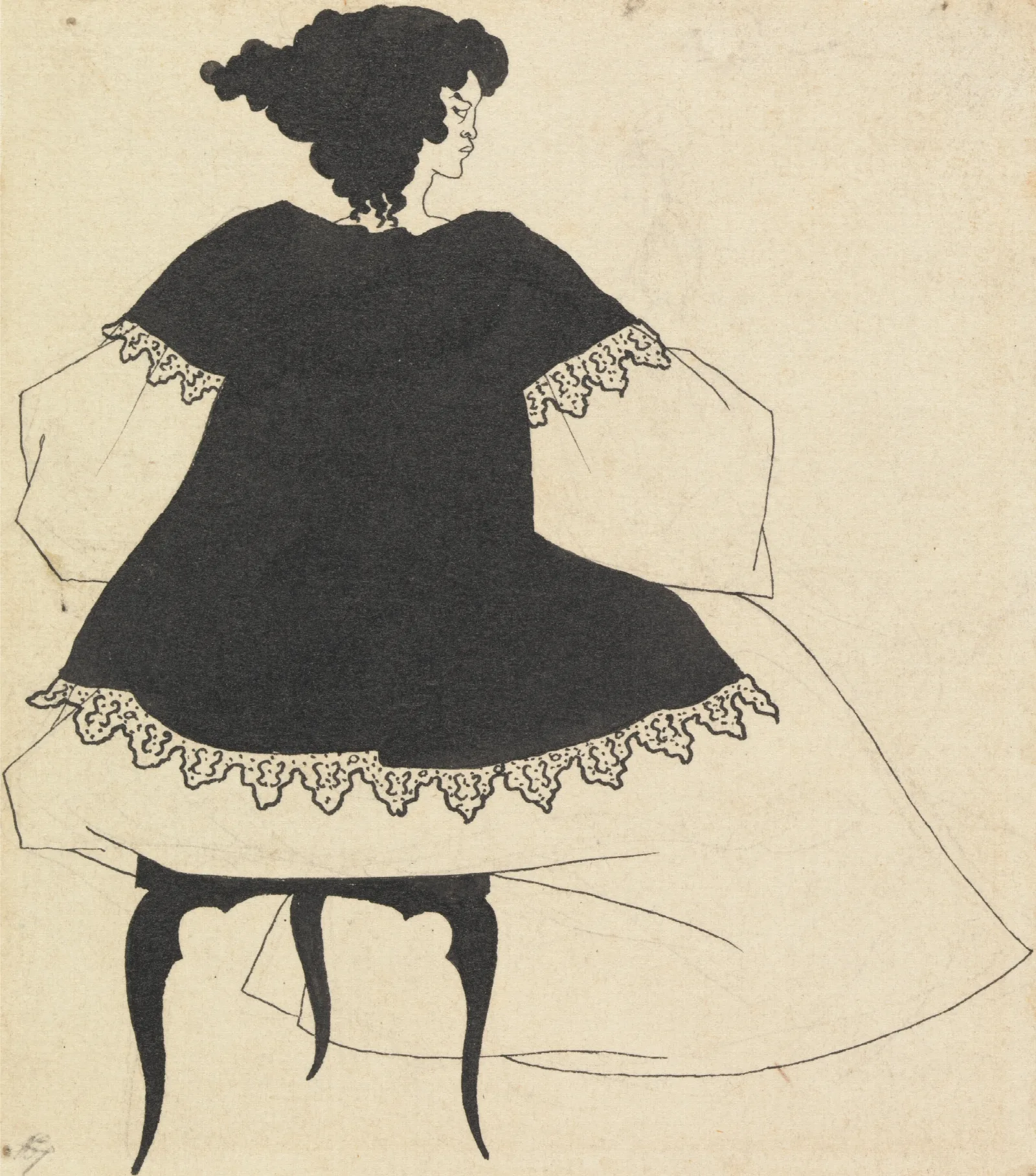 Salome On Settle The Conductor Wall Art by Aubrey Vincent Beardsley - Canvas Print