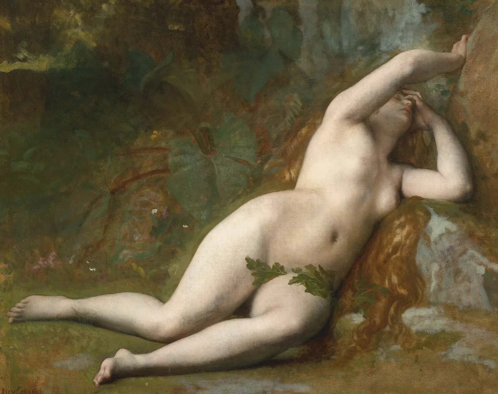 Eve After The Fall Wall Art by Alexandre Cabanel - Canvas Print