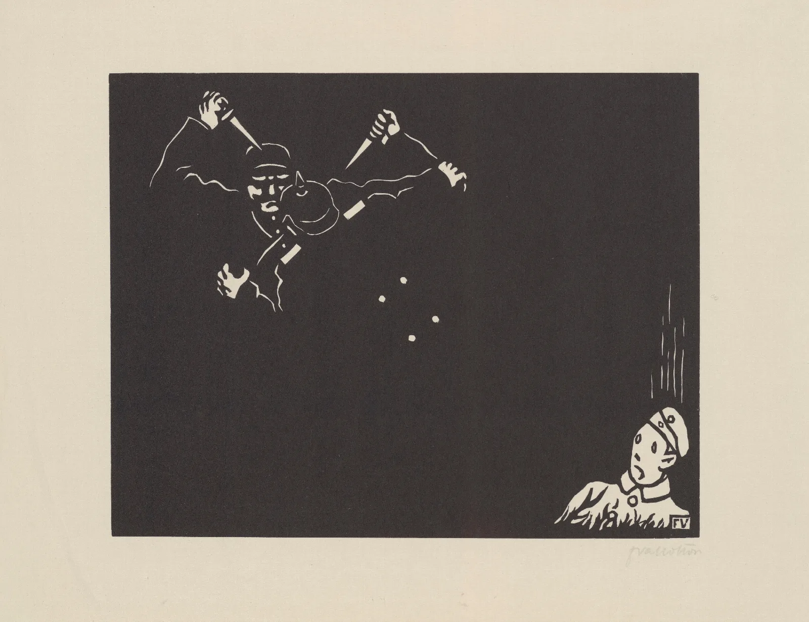 In The Darkness Dans Les Tenebres Wall Art by Félix Vallotton - Canvas Print