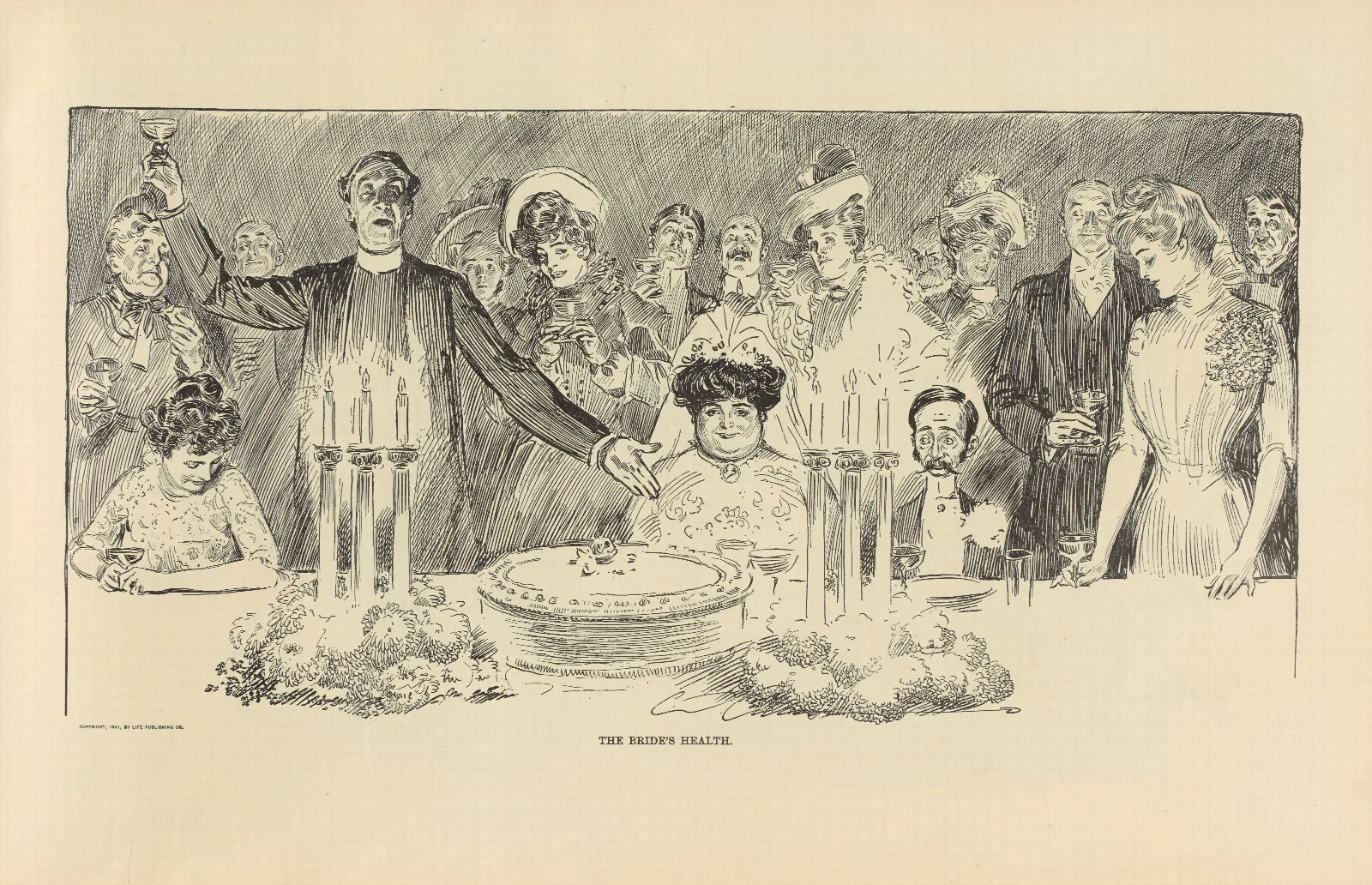 The Brides Health Wall Art by Charles Dana Gibson - Canvas Print