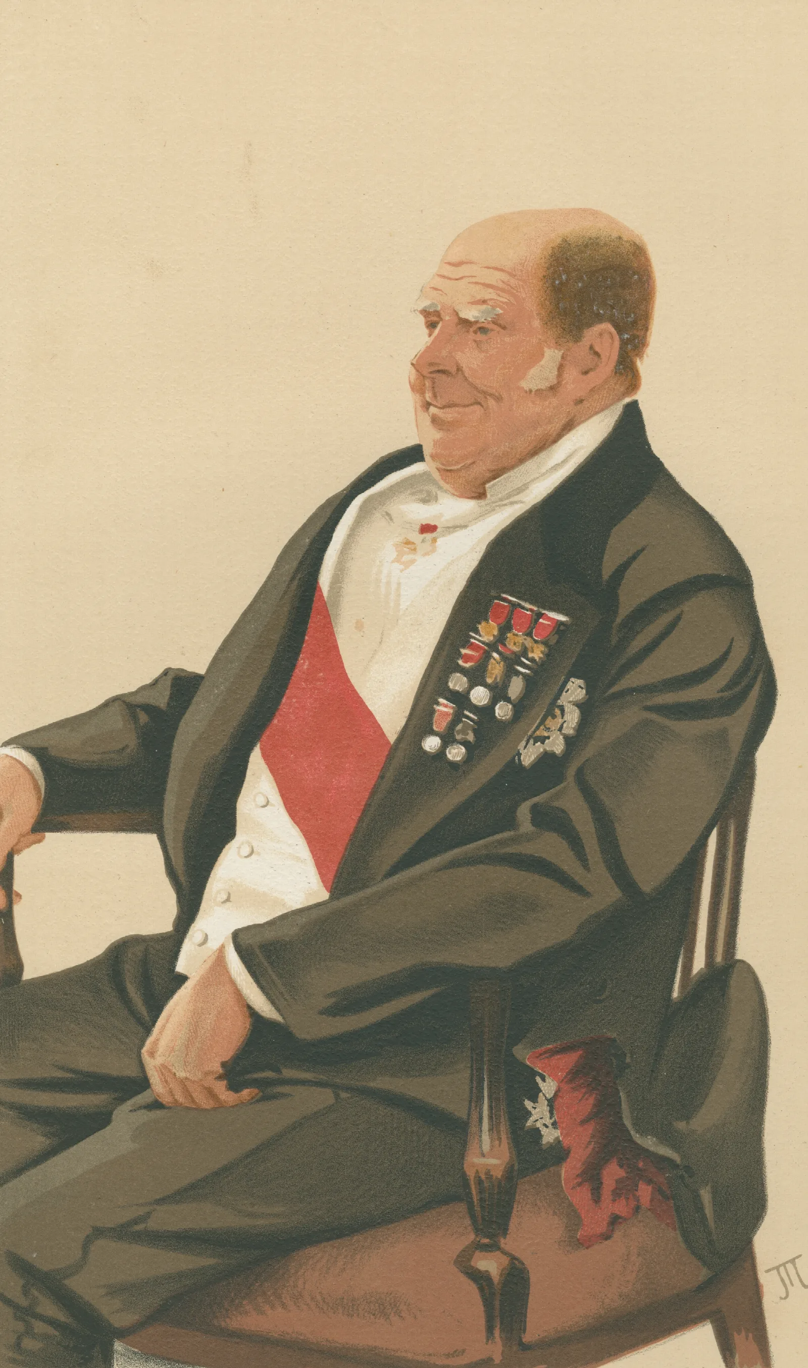 Vanity Fair Military And Navy Little Harry Admiral The Hon Sir Henry Keppel April 22 1876 Wall Art by James Tissot - Canvas Print