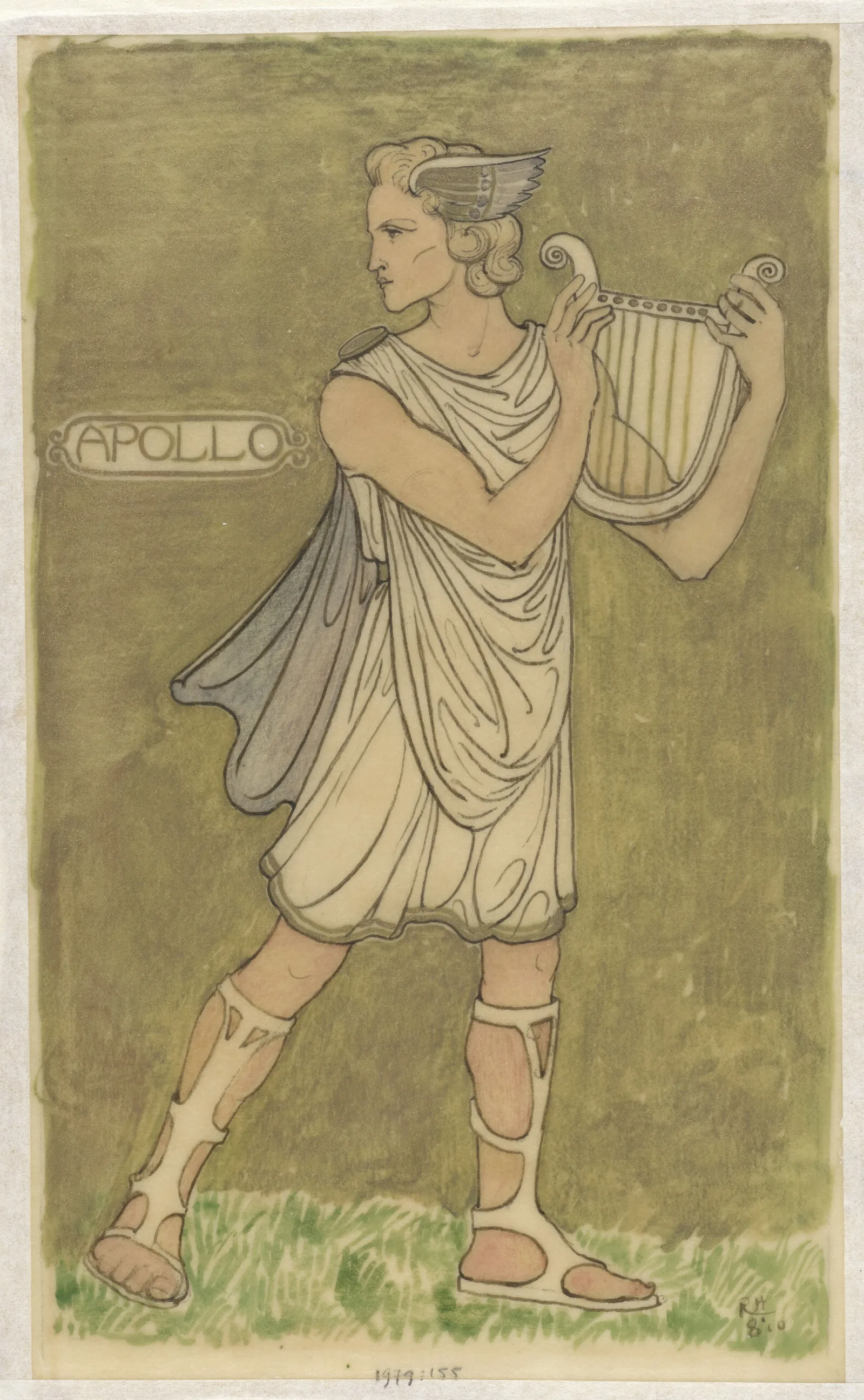 Ontwerp Voor Kostuum Voor Apollo Wall Art by Richard Nicolaüs Roland Holst - Canvas Print