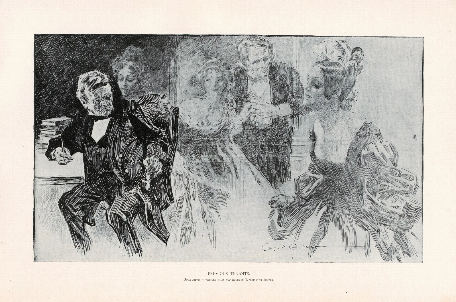 Previous Tenants Wall Art by Charles Dana Gibson - Canvas Print