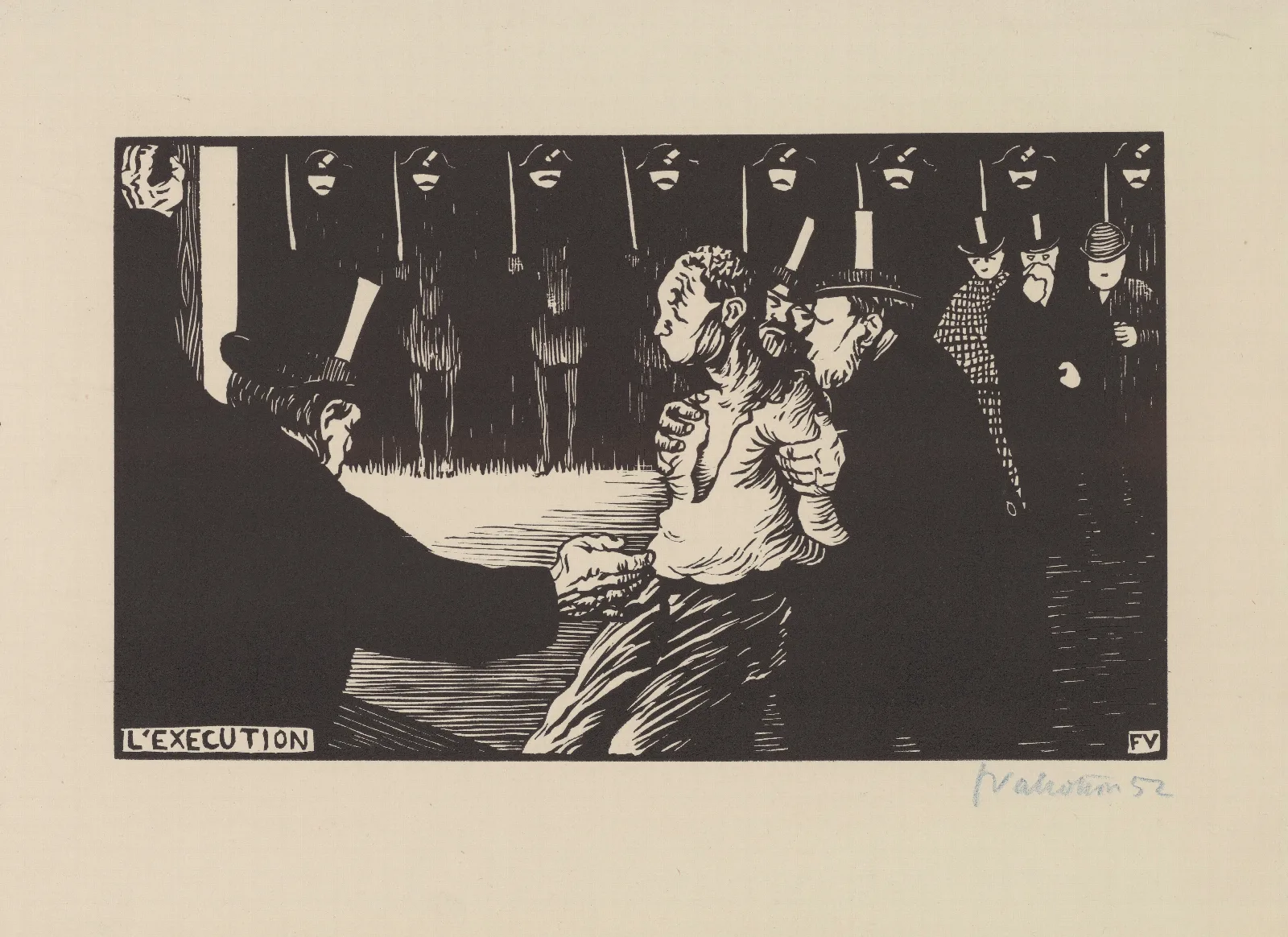 Lexecution Wall Art by Félix Vallotton - Canvas Print