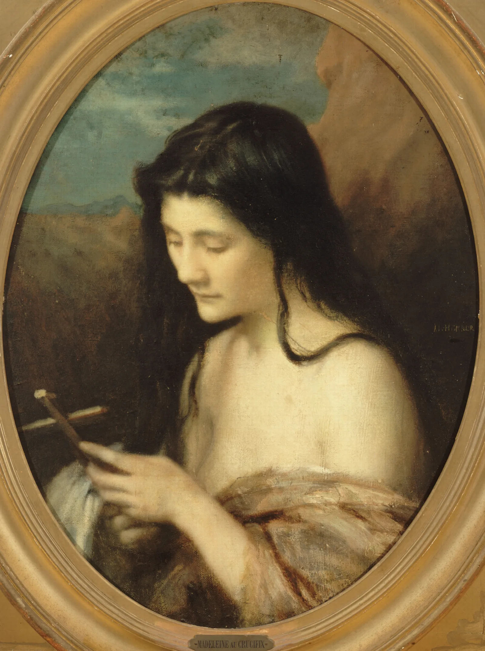 Sainte Marie Legyptienne Wall Art by Jean-Jacques Henner - Canvas Print