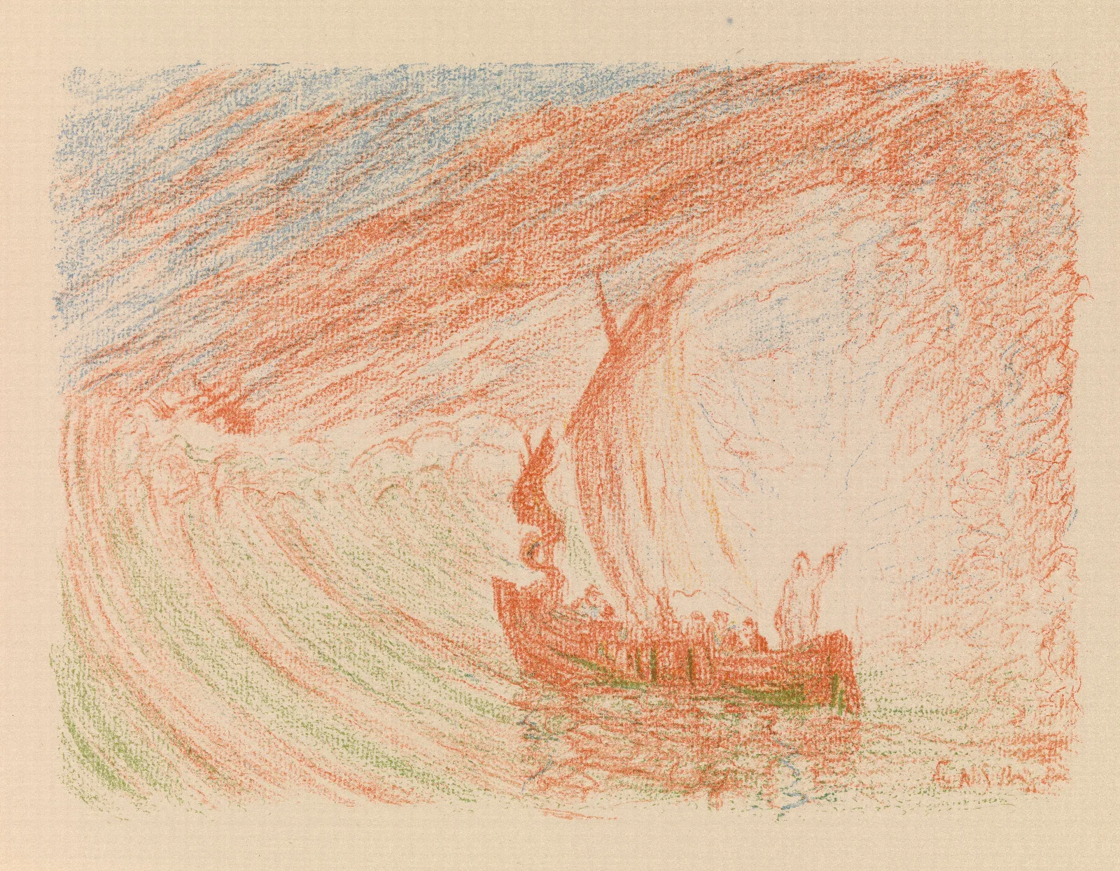 Christ Calms The Storm Wall Art by James Ensor - Canvas Print