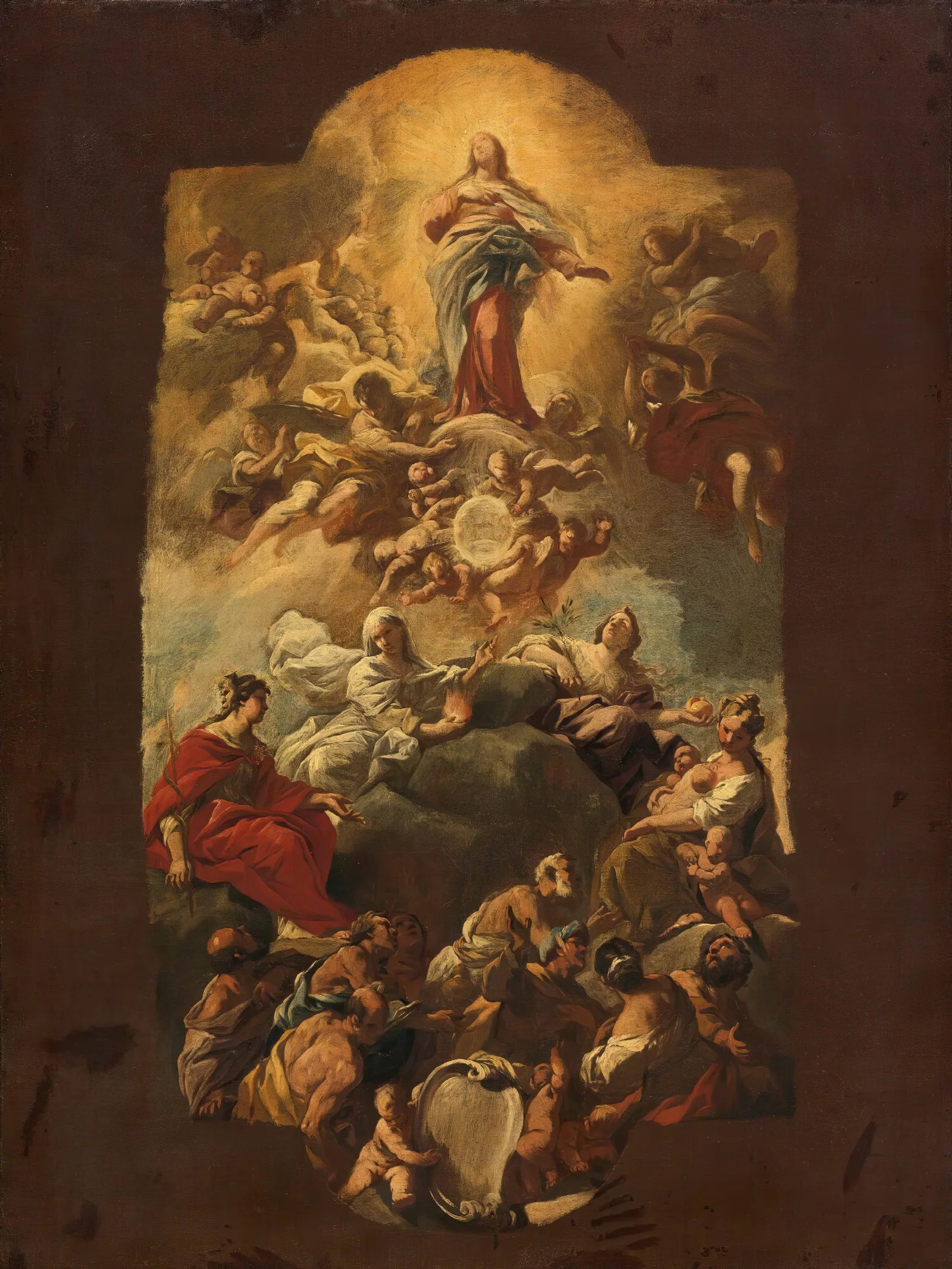 The Assumption Of The Virgin 20 Wall Art by Luca Giordano - Canvas Print