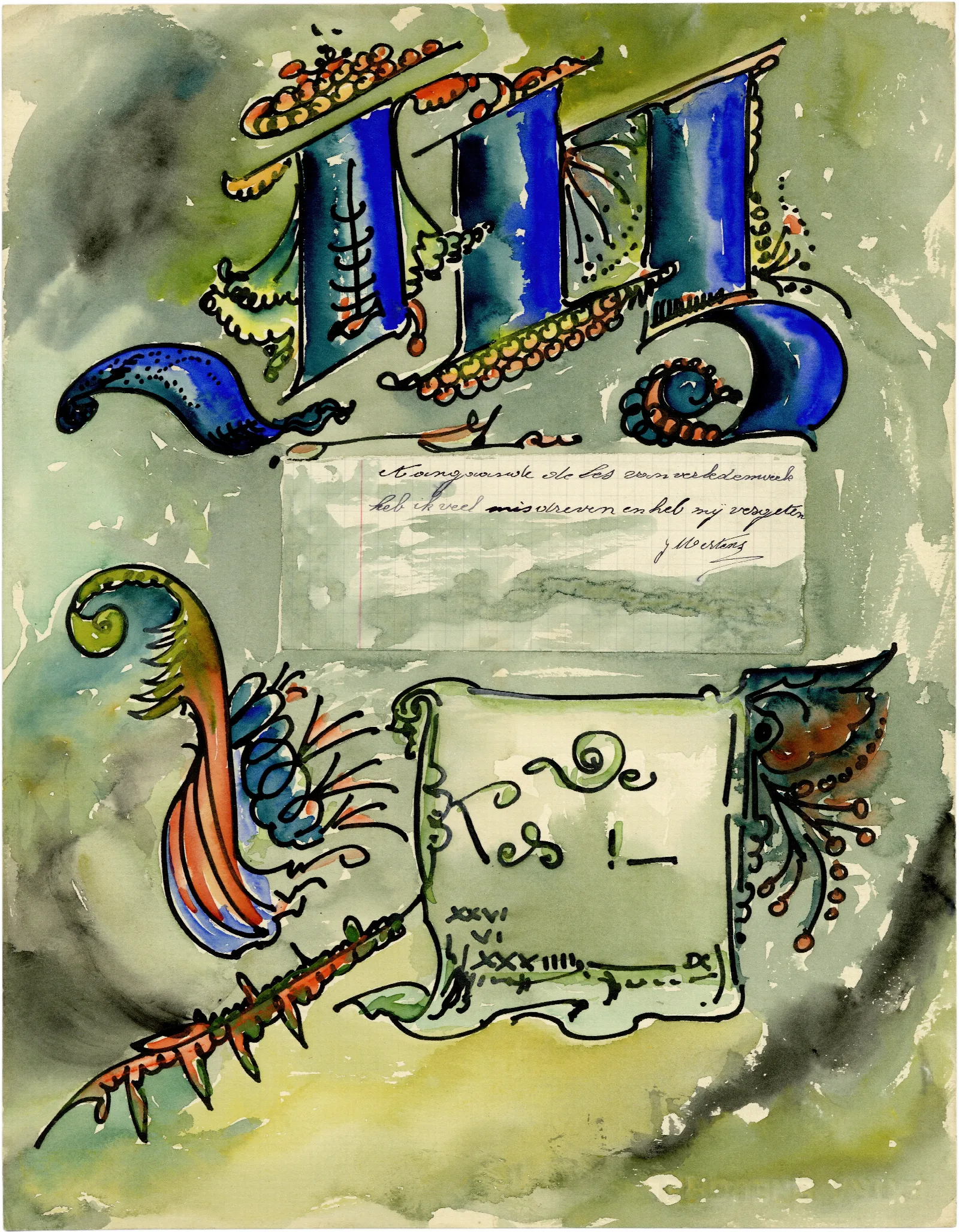 Brief Mertens Wall Art by Alfred Ost - Canvas Print