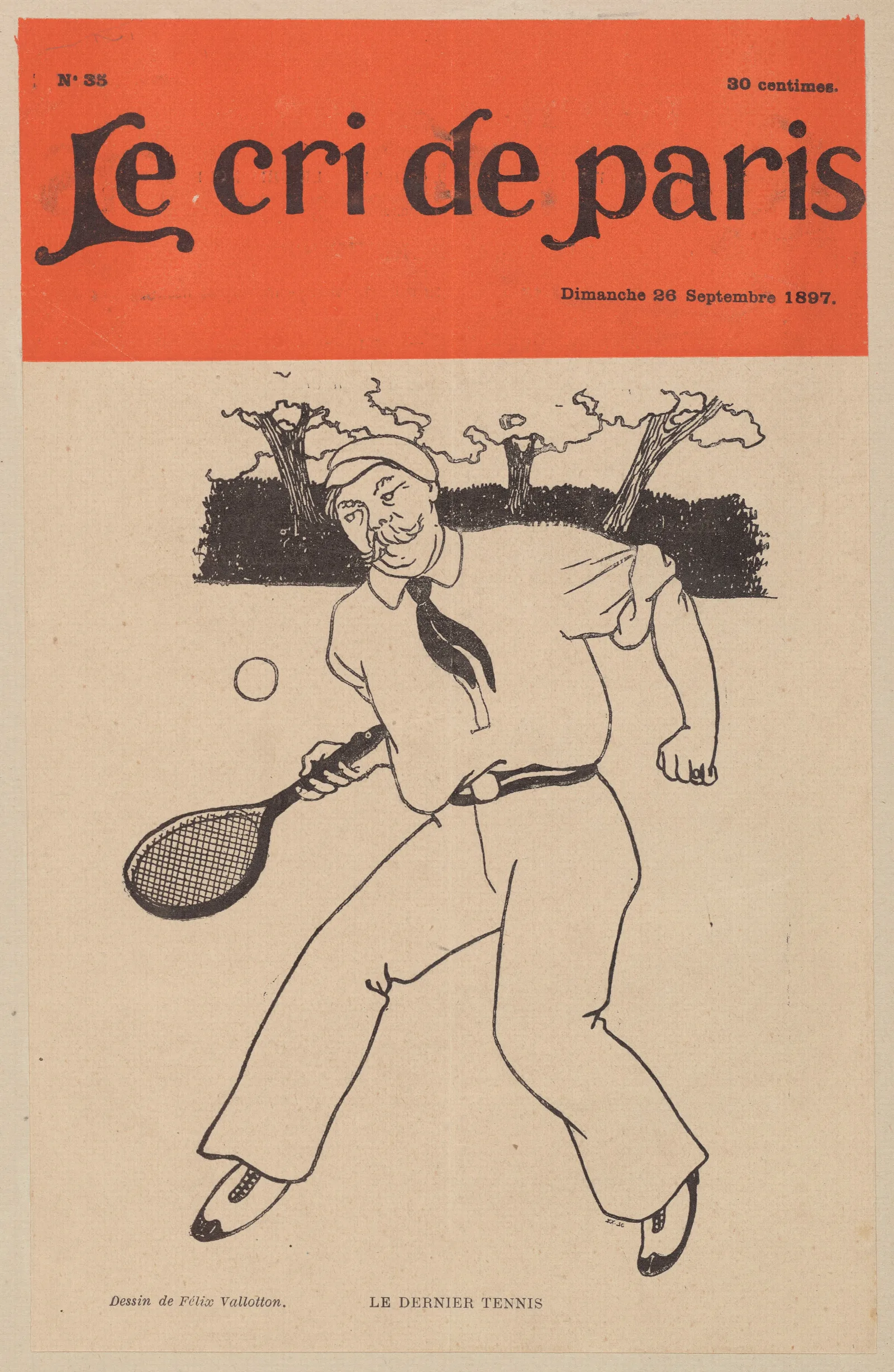 Le Dernier Tennis 2 Wall Art by Félix Vallotton - Canvas Print