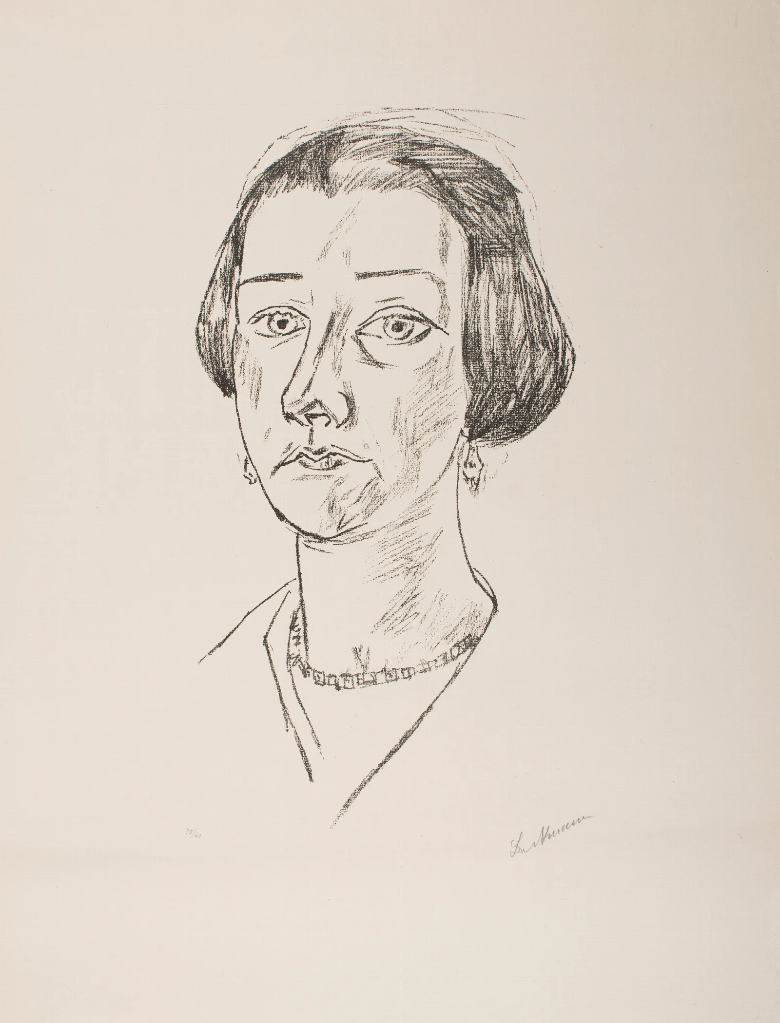 Portrait Of Mrs Swarzenski Wall Art by Max Beckmann - Canvas Print