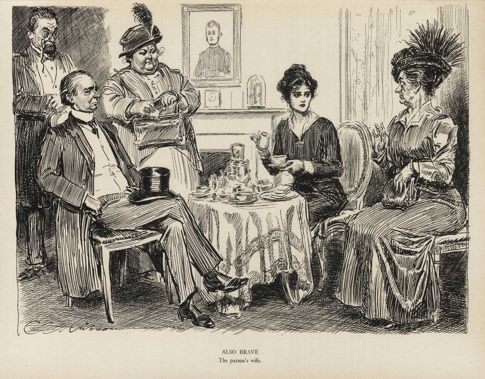 Also Brave The Parsons Wife Wall Art by Charles Dana Gibson - Canvas Print