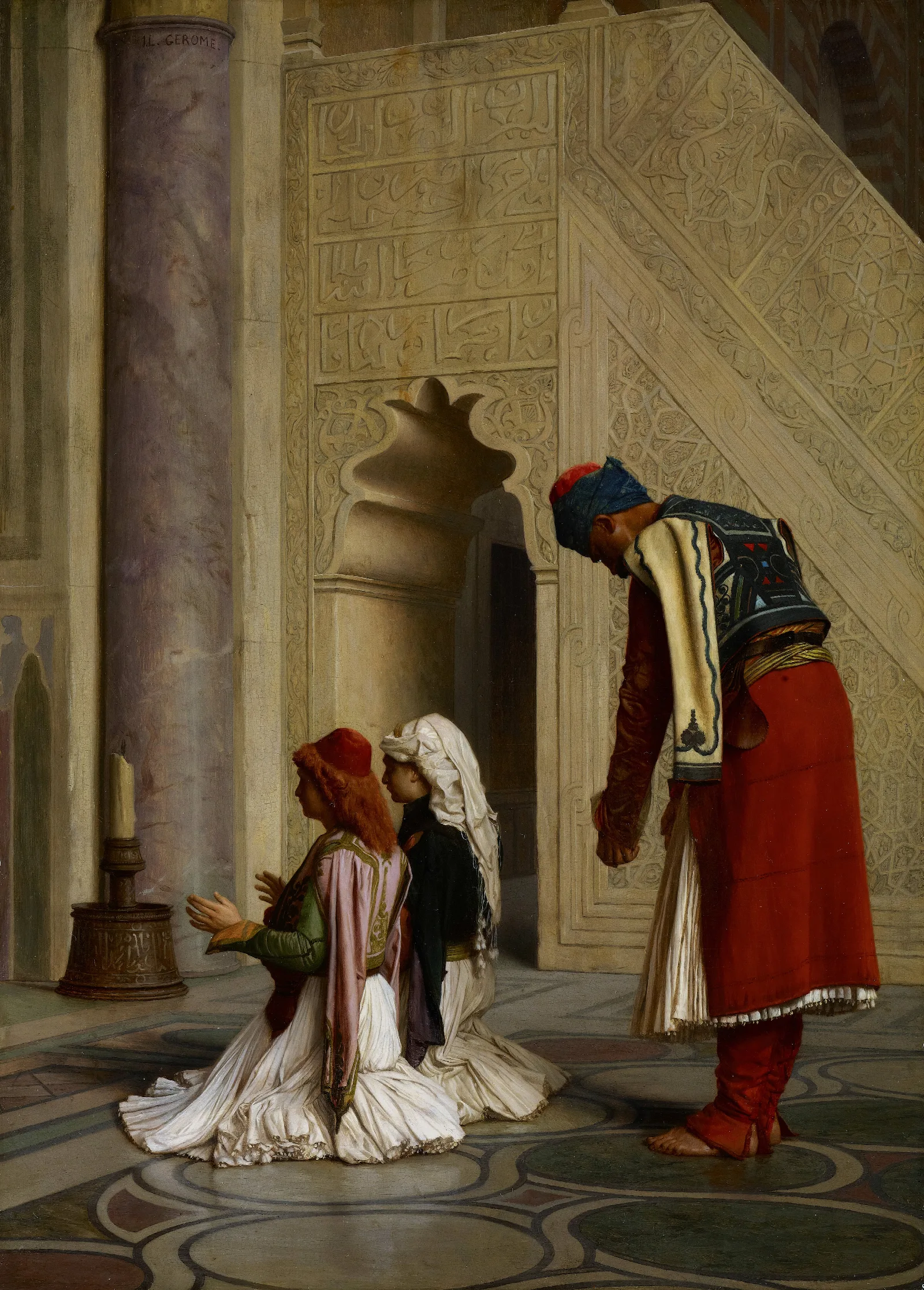 Young Greeks In The Mosque Wall Art by Jean-Léon Gérôme - Canvas Print