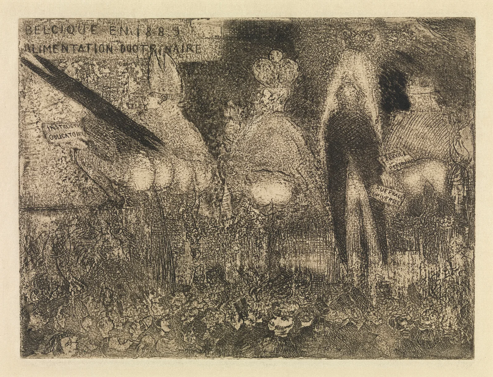 Doctrinal Nourishment 2 Wall Art by James Ensor - Canvas Print