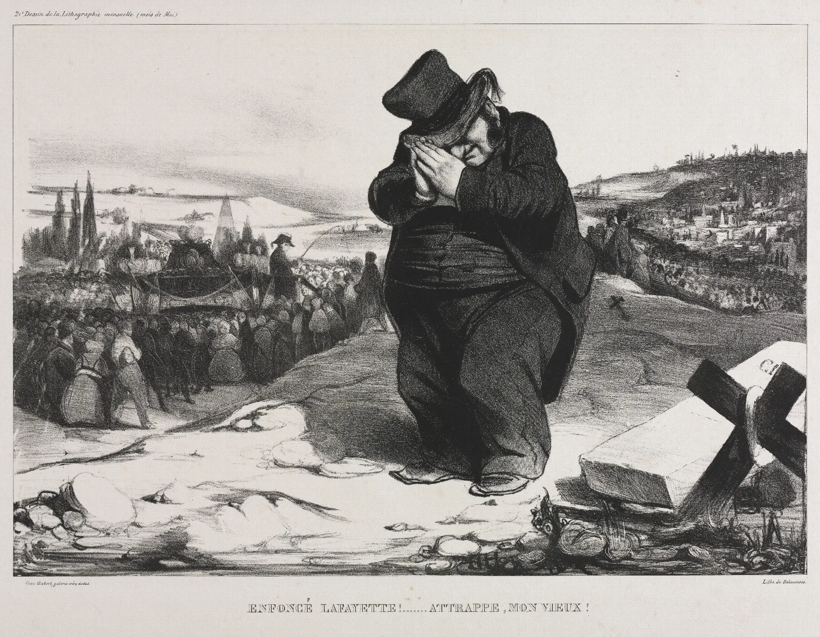 Failed Lafayette It Serves You Right My Old Friend Wall Art by Honoré Daumier - Canvas Print