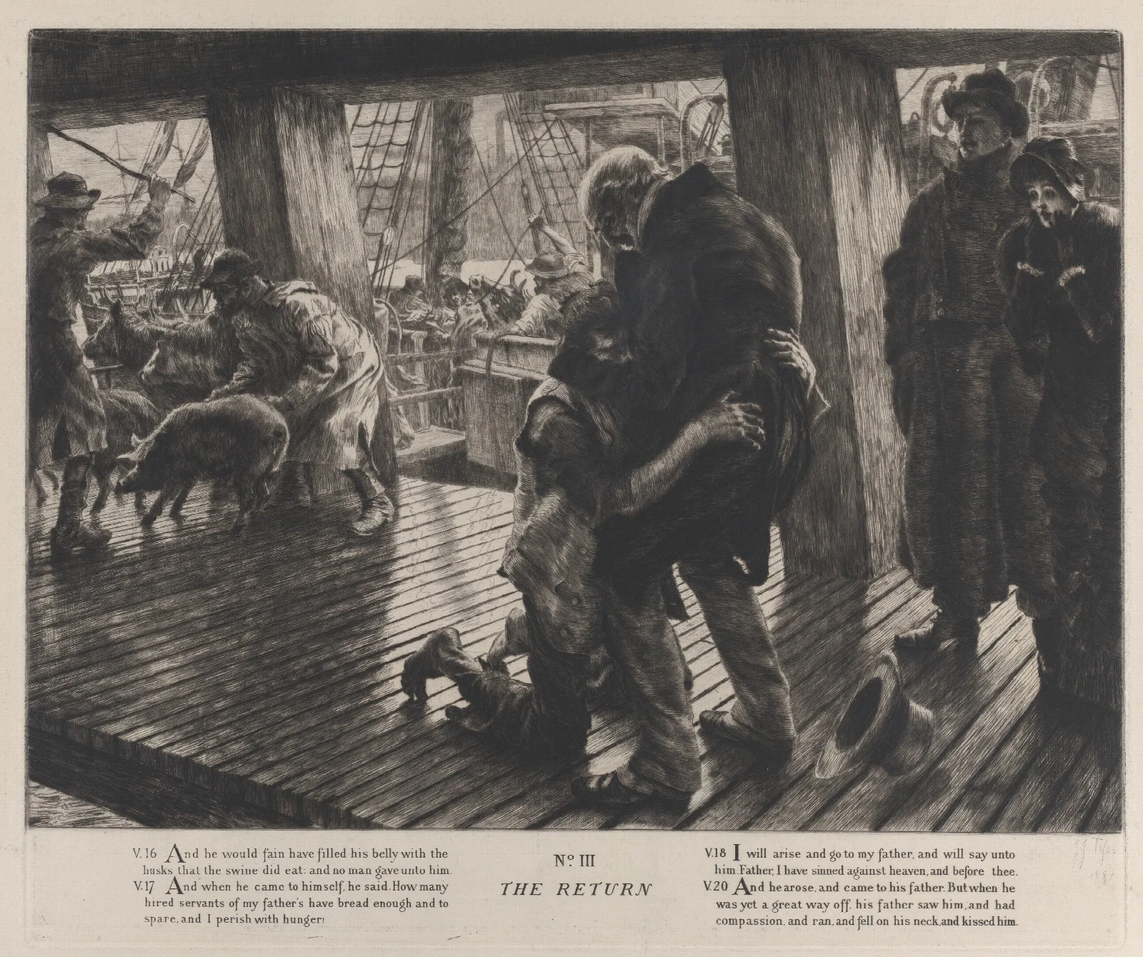 The Parable Of The Prodigal Son No Iii The Return Wall Art by James Tissot - Canvas Print