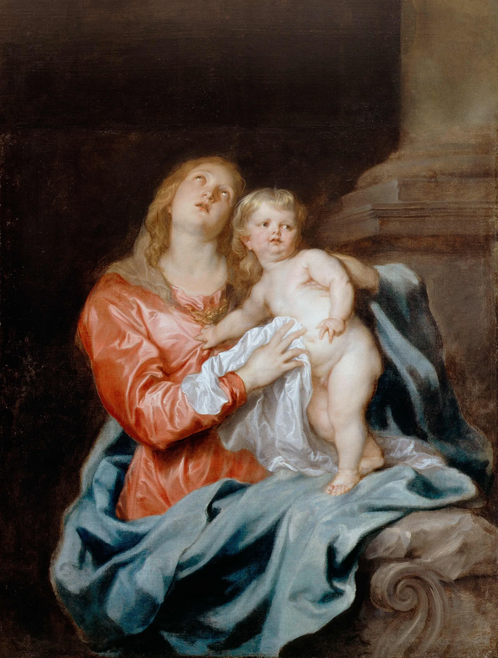 The Madonna And Child 3 Wall Art by Anthony van Dyck - Canvas Print