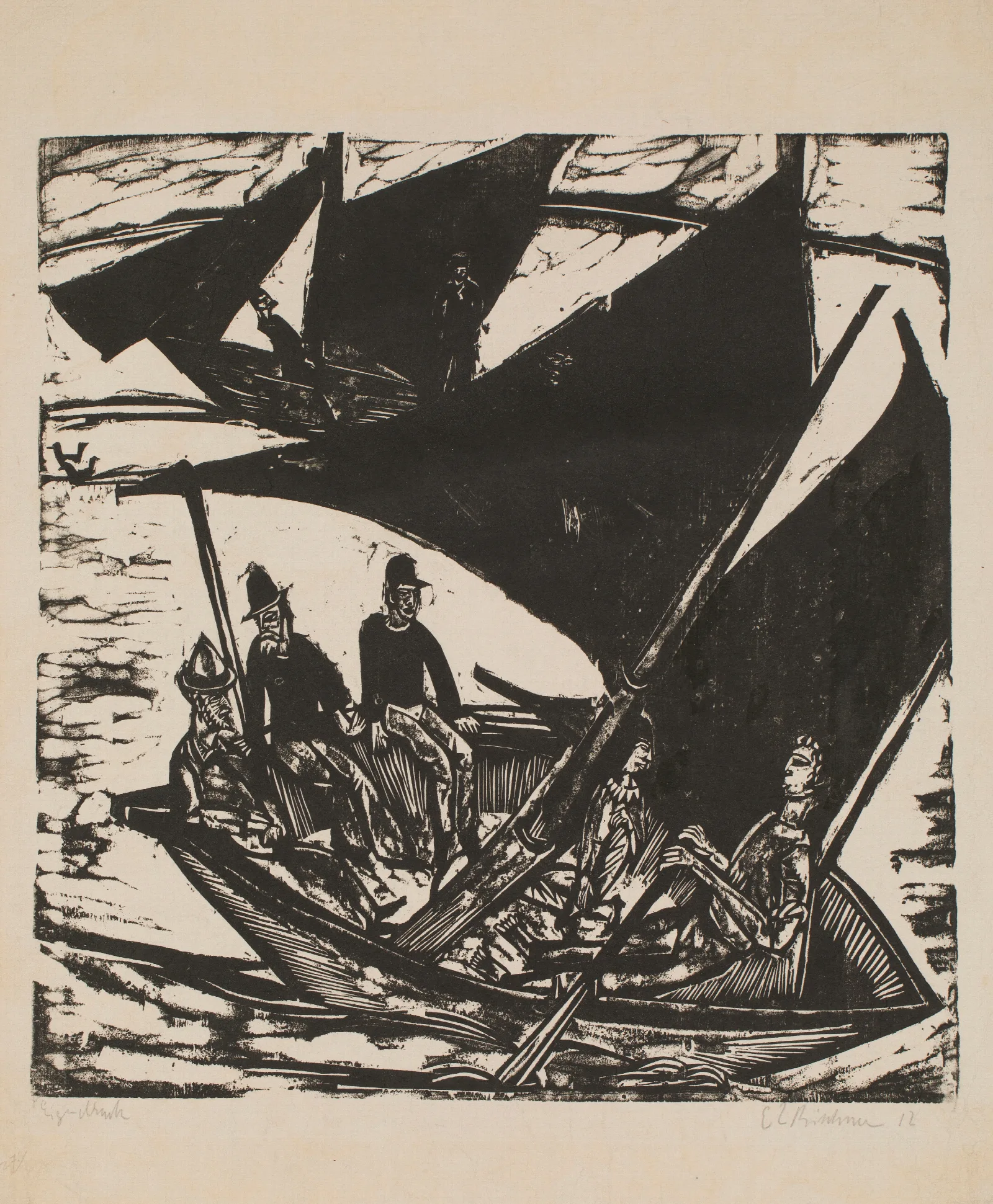 Sailboats At Fehmarn Wall Art by Ernst Ludwig Kirchner - Canvas Print