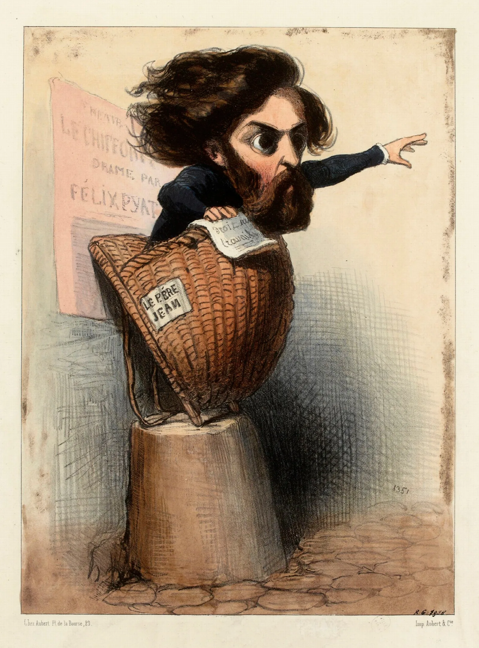Felix Pyat Wall Art by Honoré Daumier - Canvas Print