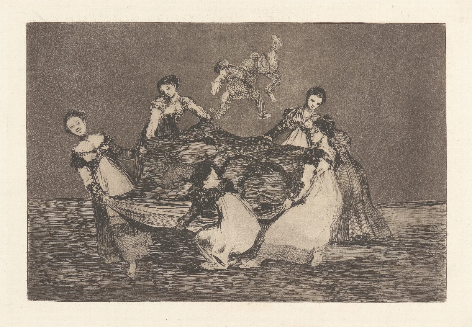Heavier Than A Dead Donkey Pesa Mas Que Un Burro Muerto Wall Art by Francisco de Goya - Canvas Print