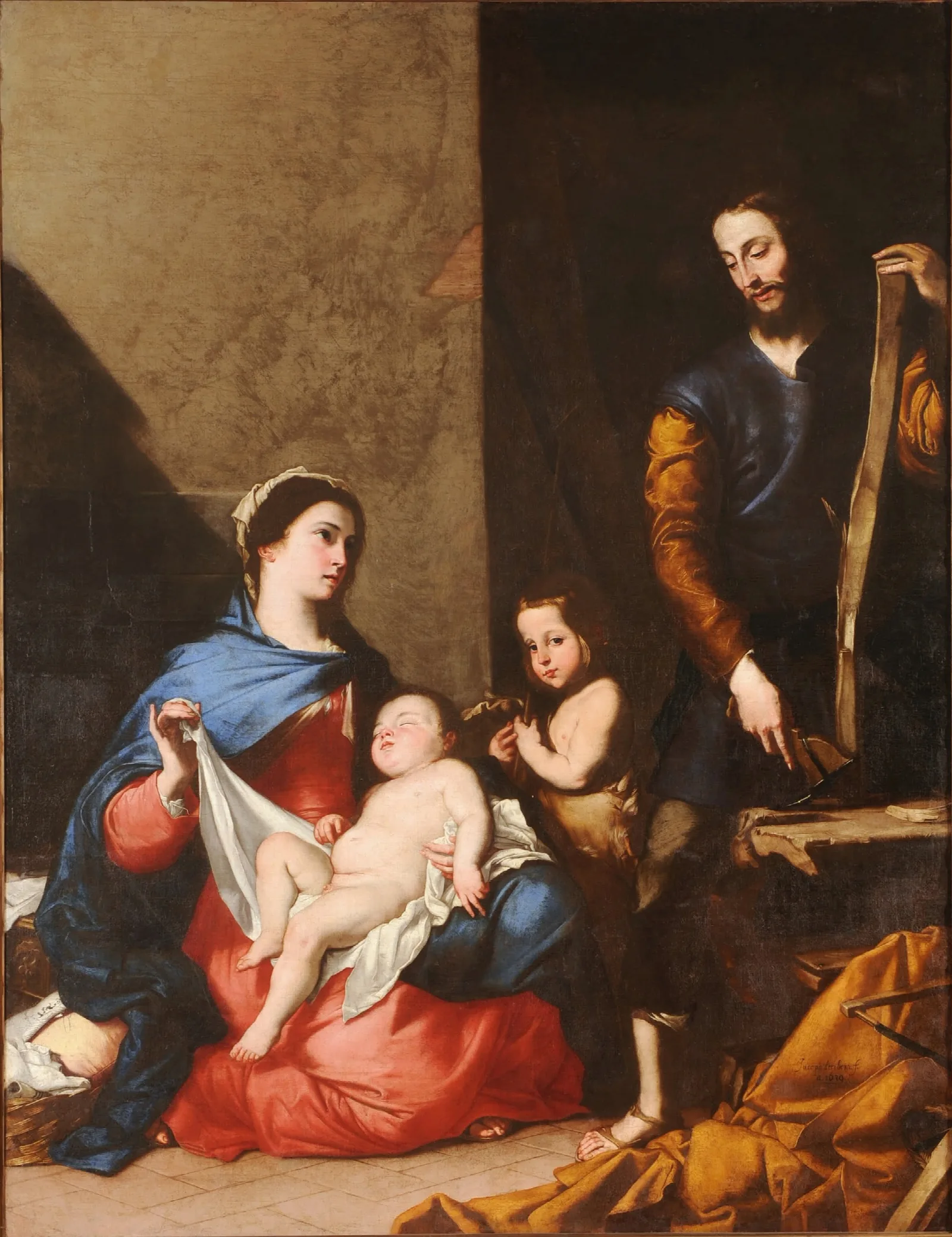 La Sagrada Familia 2 Wall Art by Jusepe de Ribera - Canvas Print
