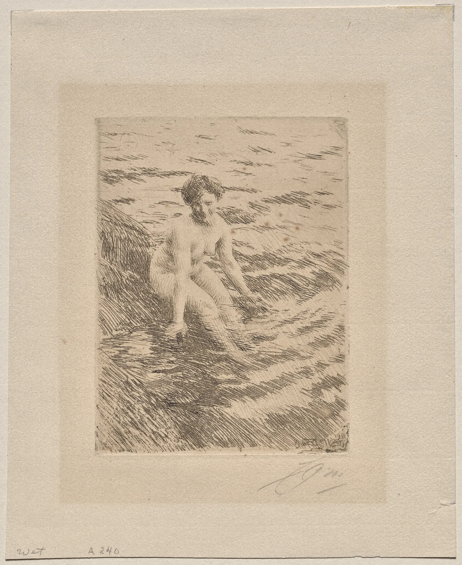 Wet Wall Art by Anders Zorn - Canvas Print