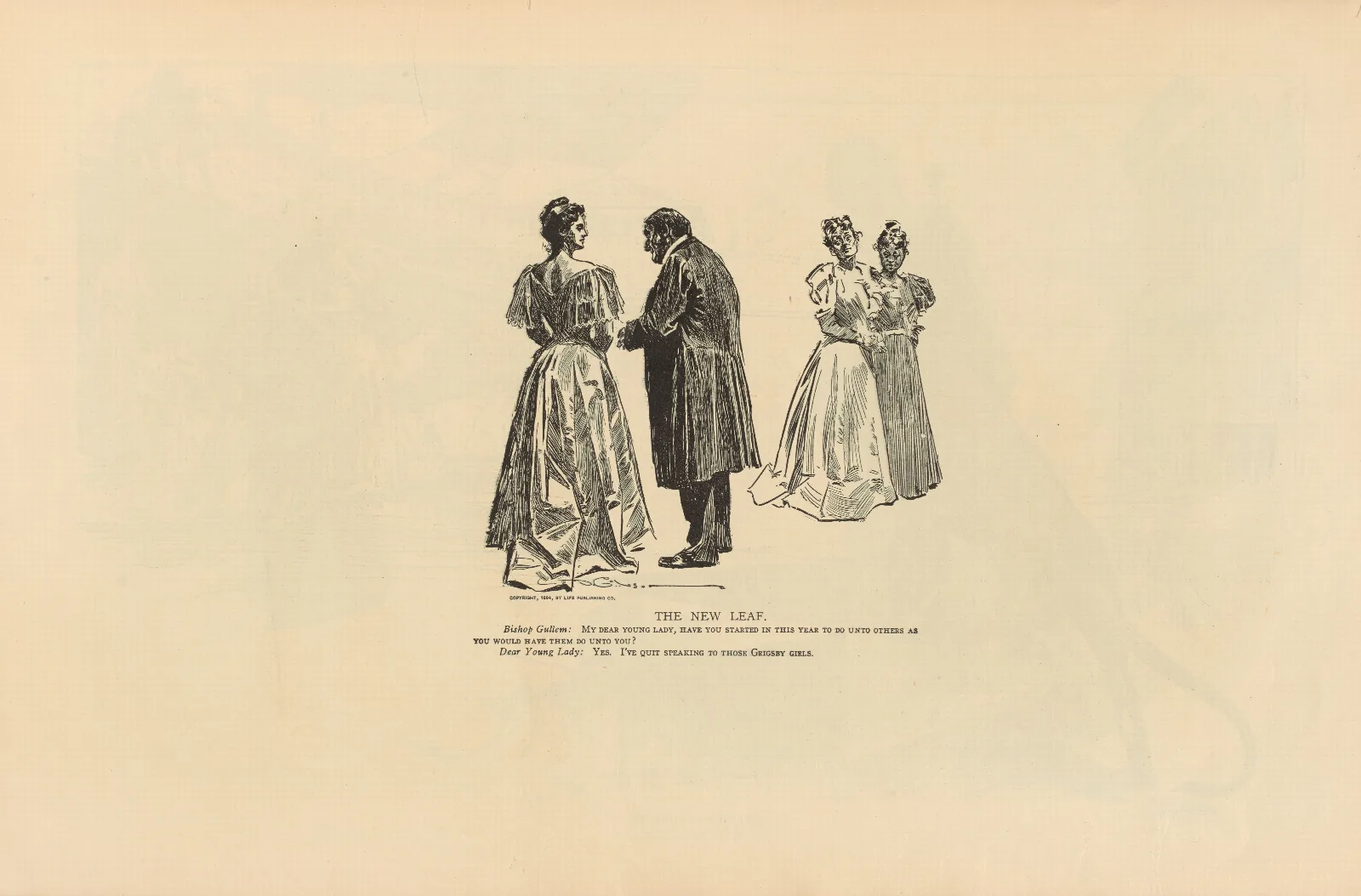 The New Leaf 2 Wall Art by Charles Dana Gibson - Canvas Print