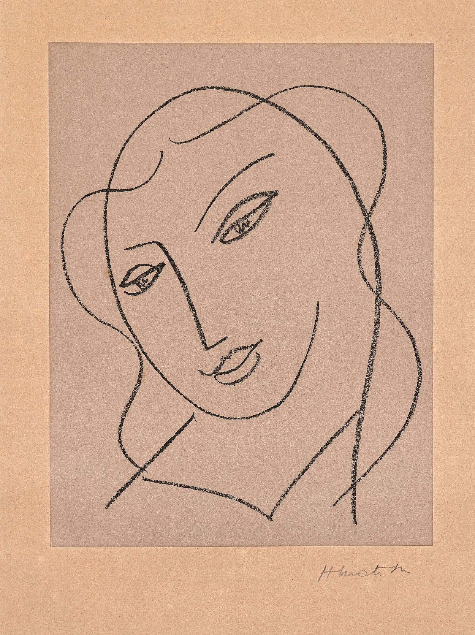 Etude Pour La Vierge Tete Voilee Wall Art by Henri Matisse - Canvas Print