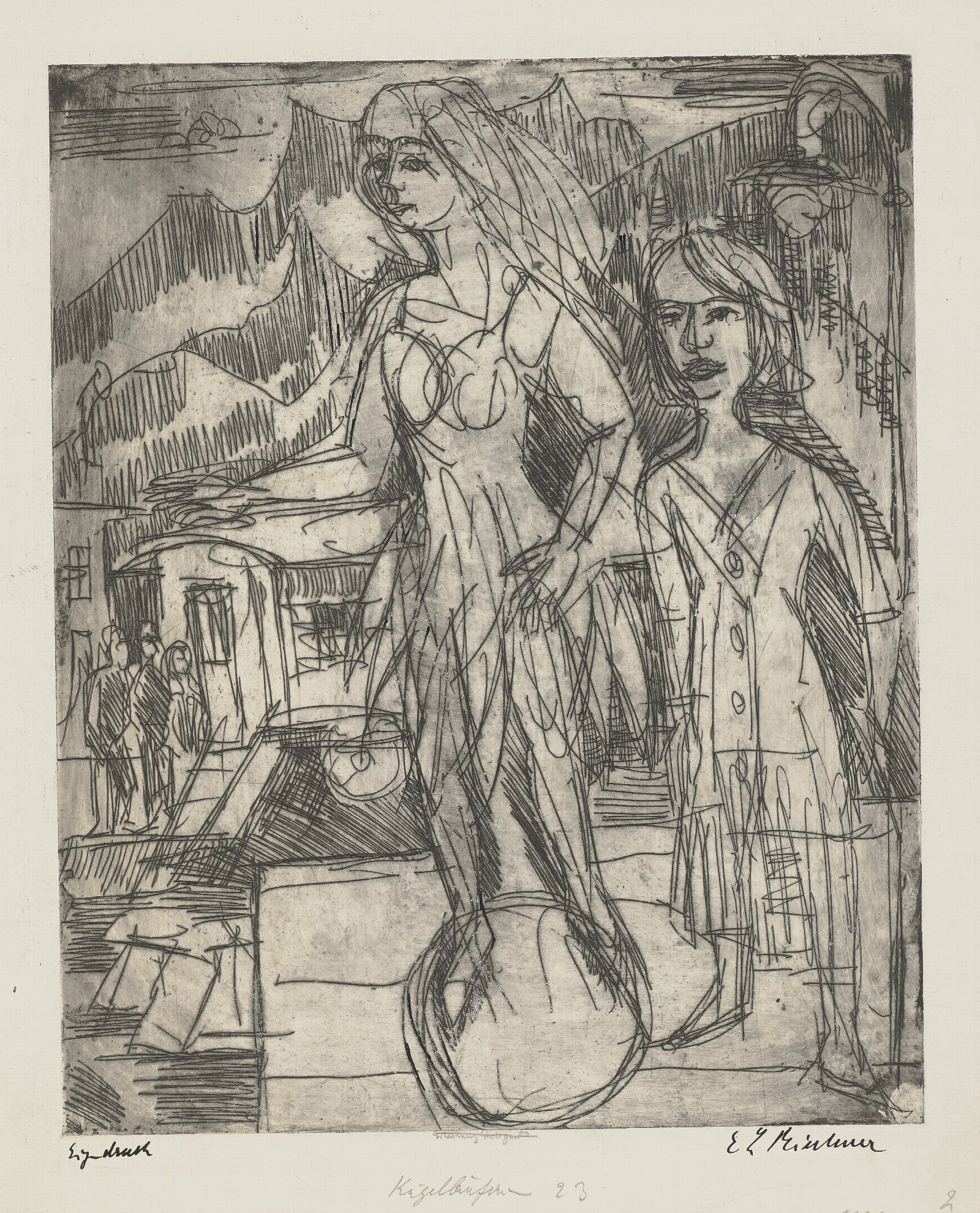 Kugellauferin Wall Art by Ernst Ludwig Kirchner - Canvas Print