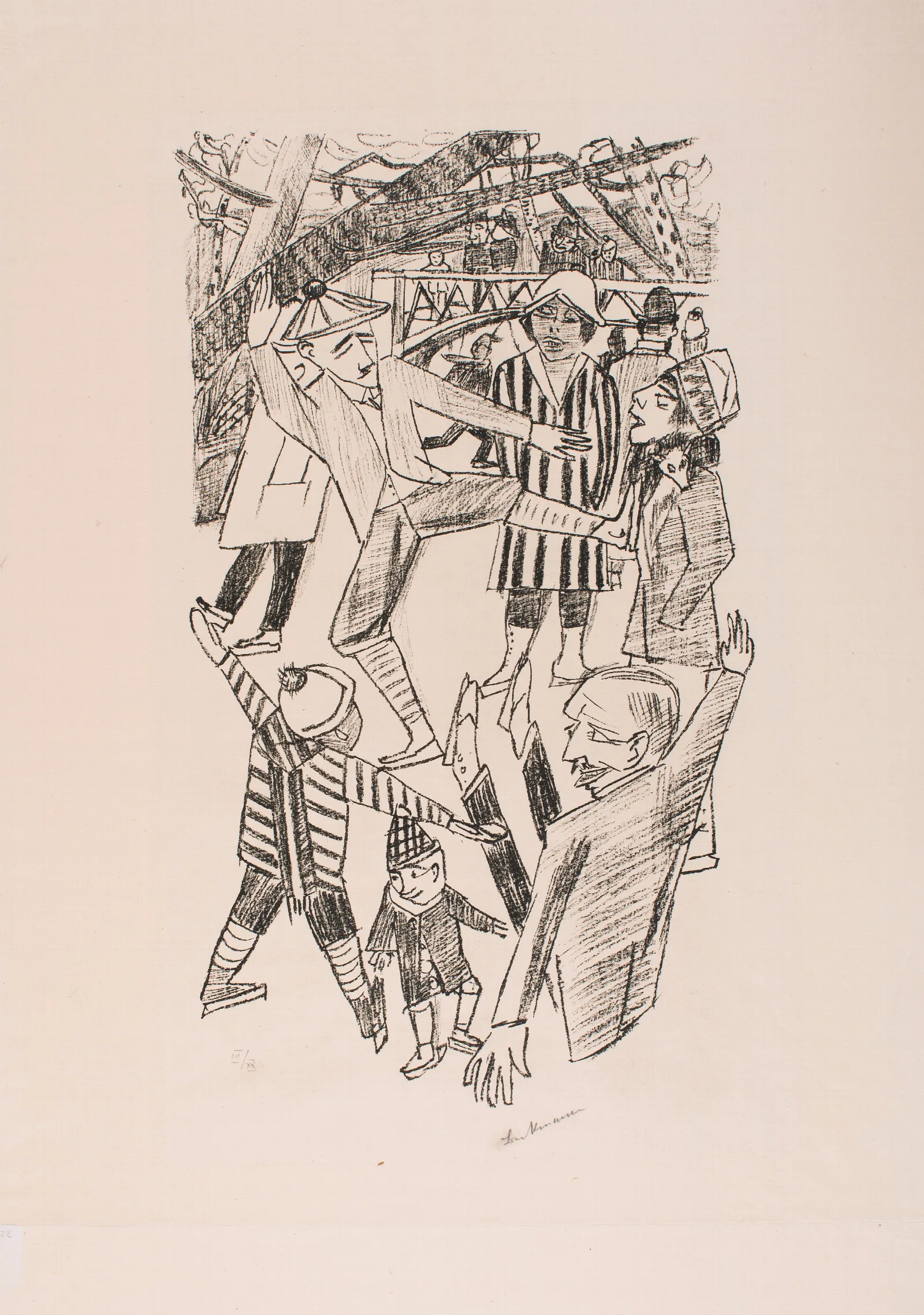 Ice Skating Wall Art by Max Beckmann - Canvas Print