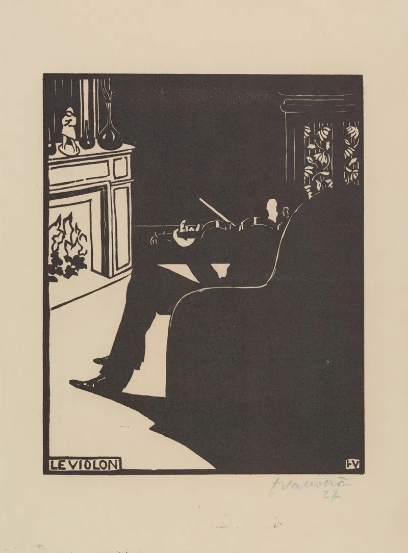 Le Violon Wall Art by Félix Vallotton - Canvas Print