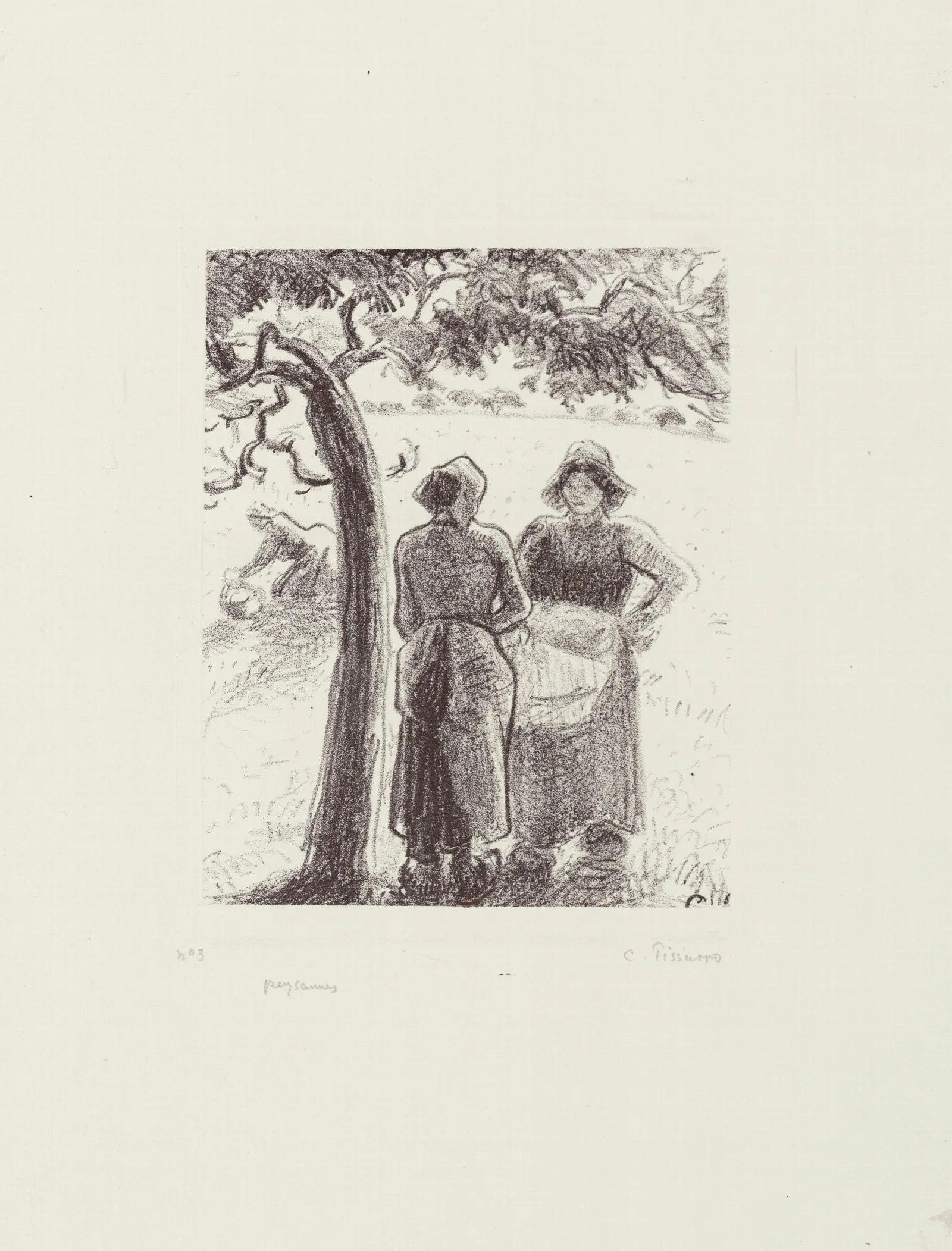 Paysannes Wall Art by Camille Pissarro - Canvas Print