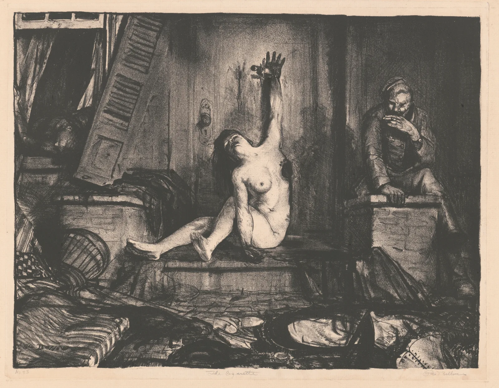 The Cigarette 2 Wall Art by George Wesley Bellows - Canvas Print