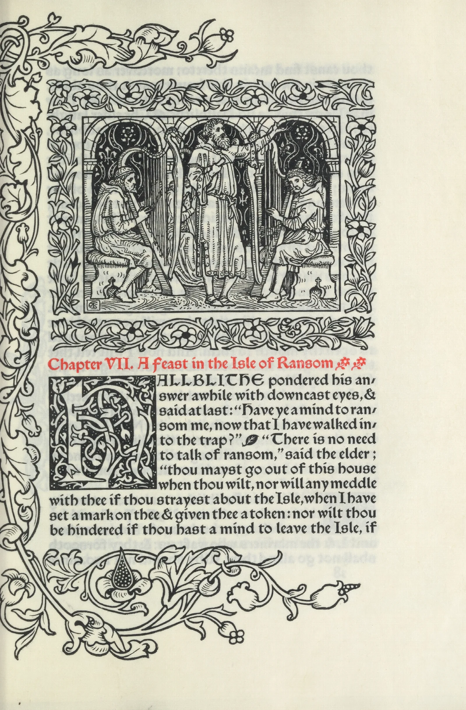 Chapter Vii A Feast In The Isle Of Ransom Wall Art by Walter Crane - Canvas Print