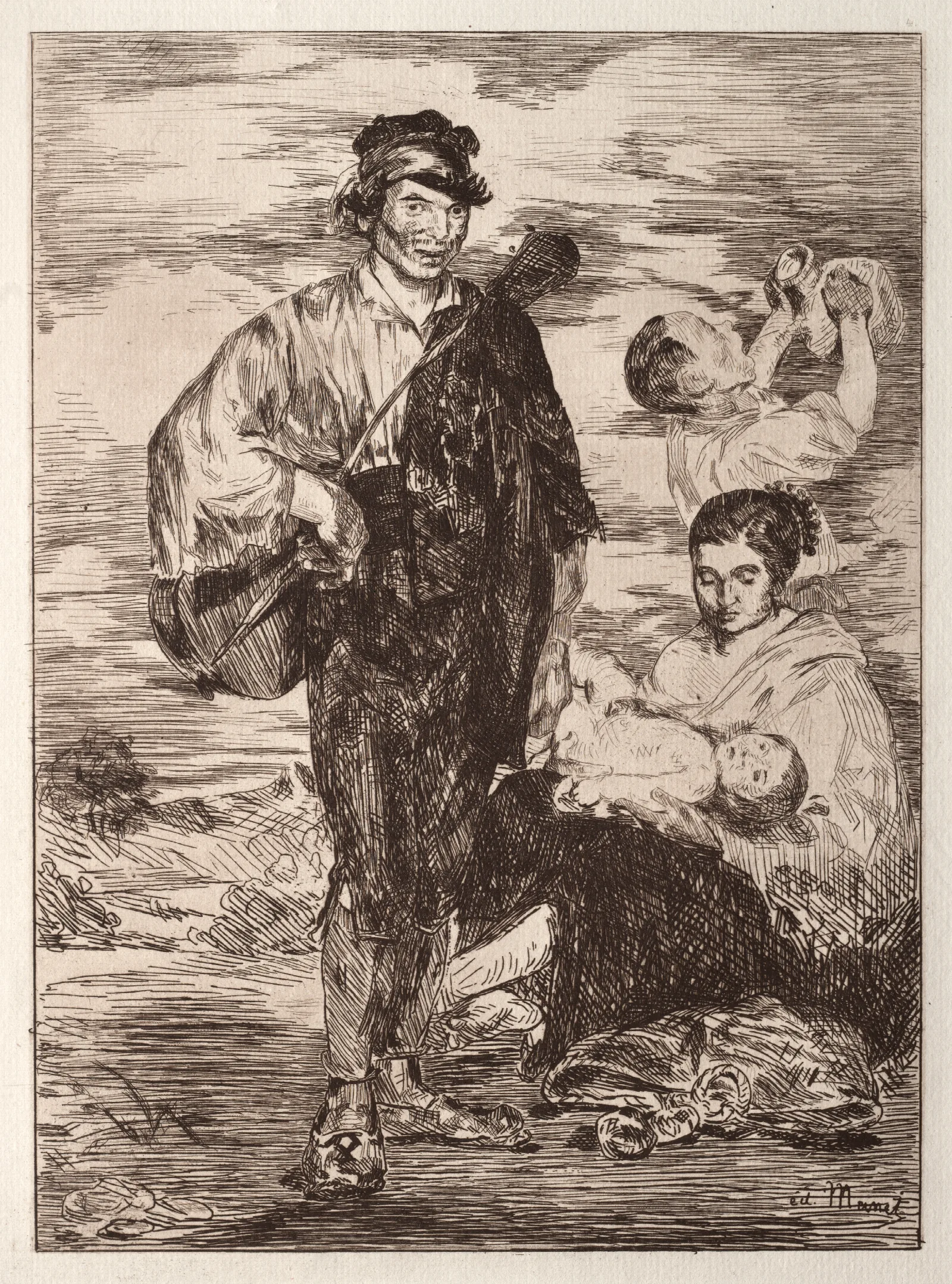 Les Gitanos Wall Art by Édouard Manet - Canvas Print
