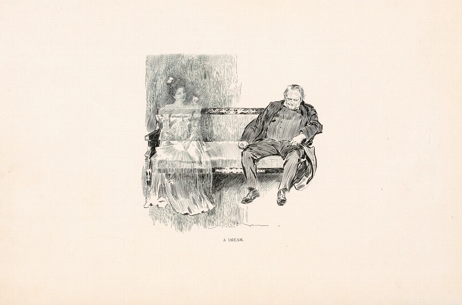 A Dream 2 Wall Art by Charles Dana Gibson - Canvas Print