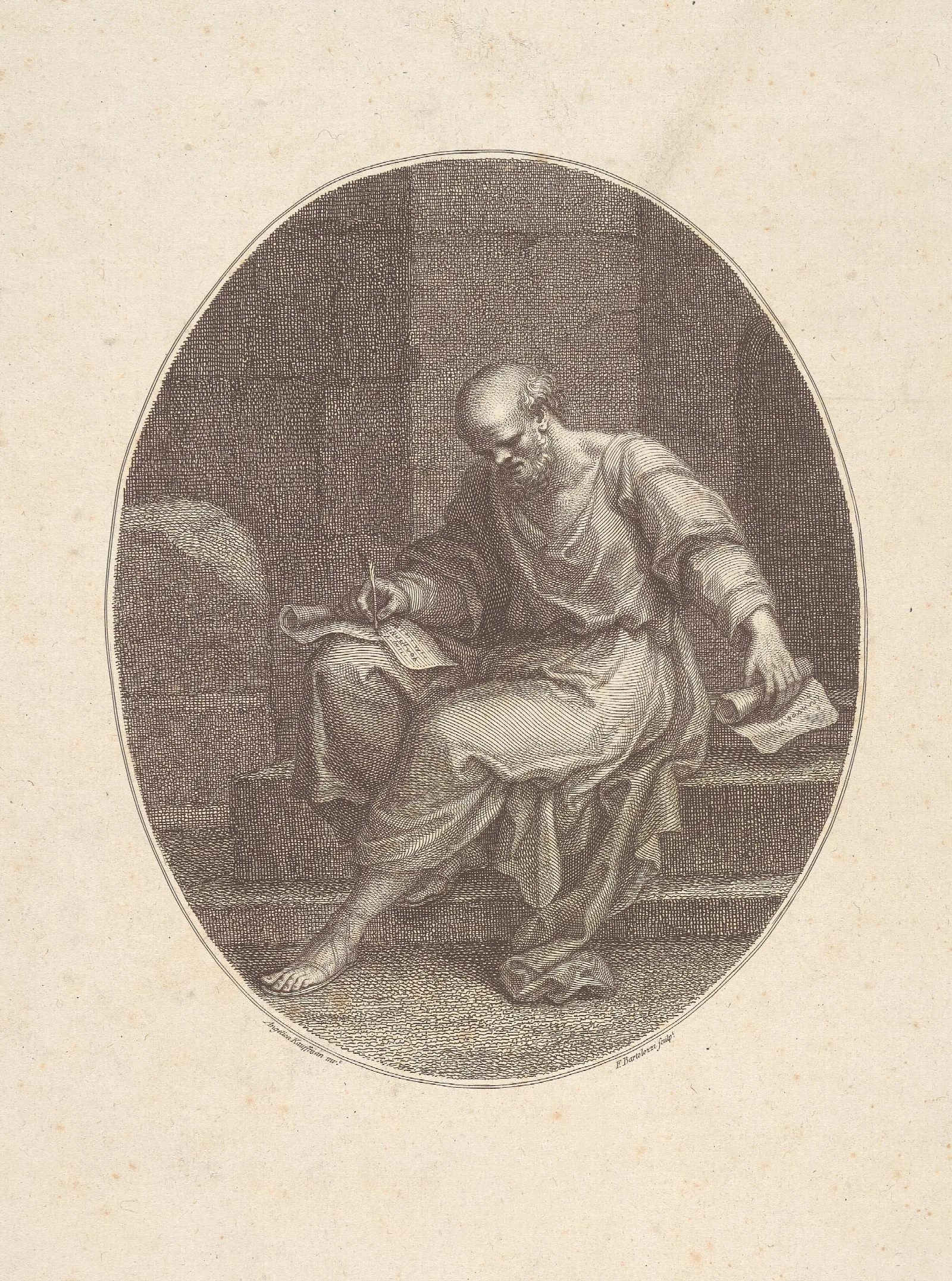 Socrates 3 Wall Art by Angelica Kauffmann - Canvas Print