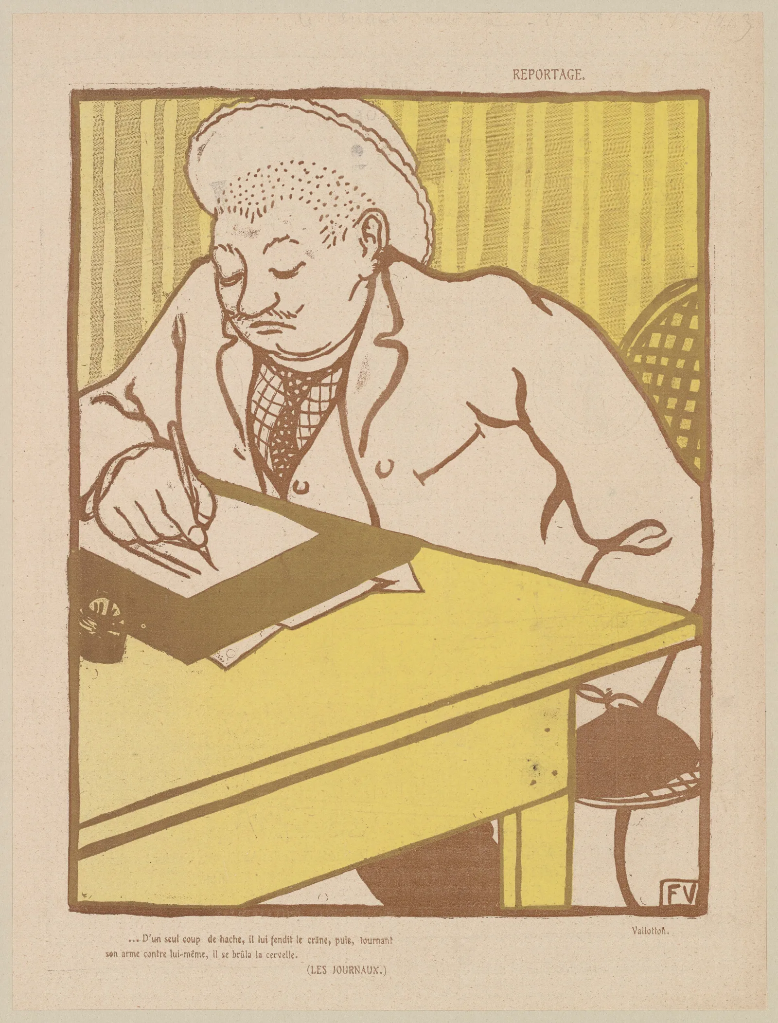 Reportage Wall Art by Félix Vallotton - Canvas Print