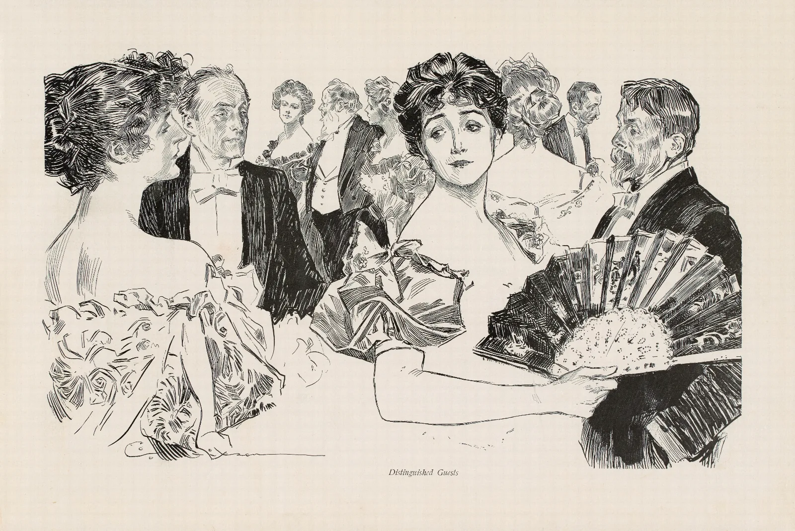 Distinguished Guests Wall Art by Charles Dana Gibson - Canvas Print