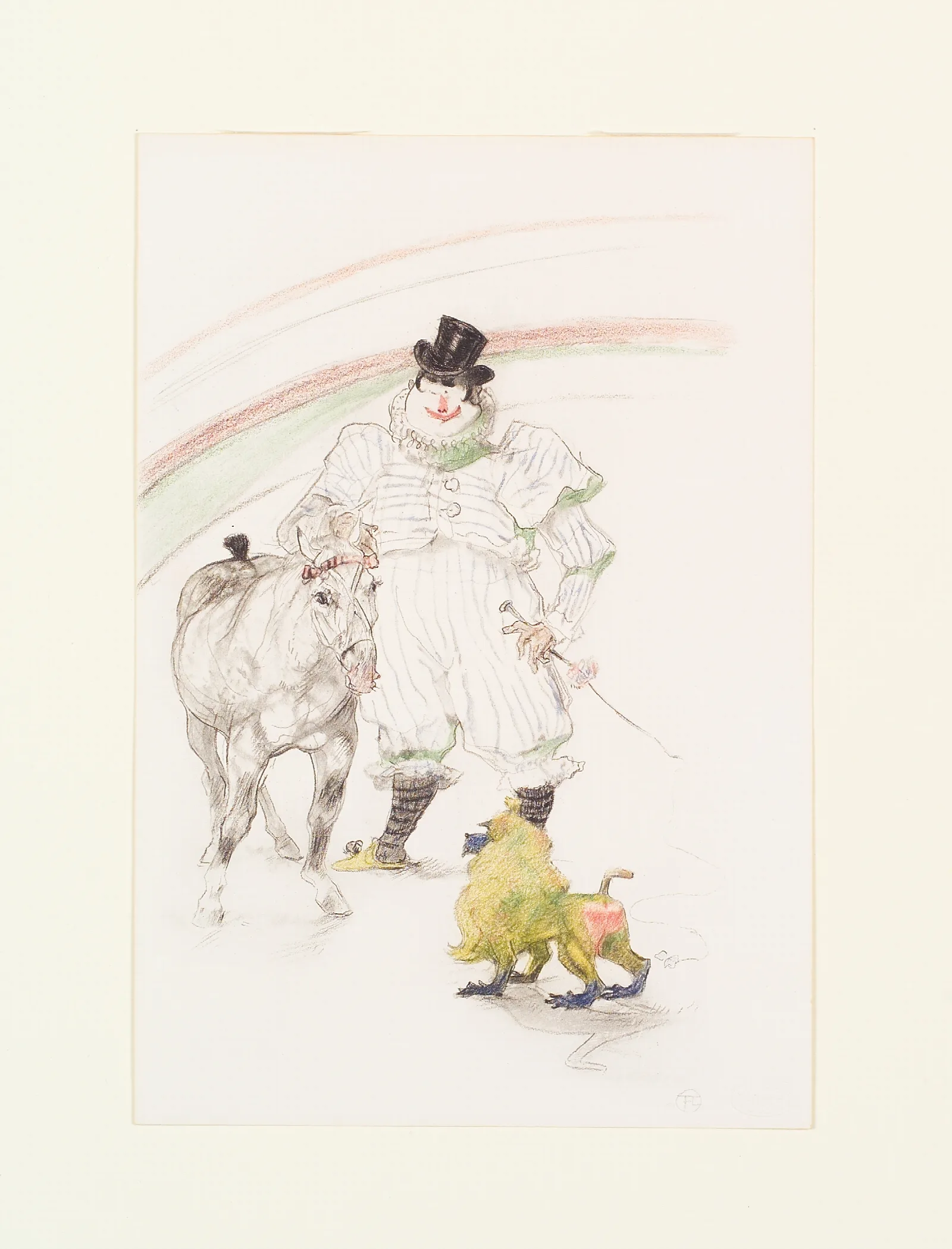 Cheval Et Singe Dresses Wall Art by Henri de Toulouse-Lautrec - Canvas Print