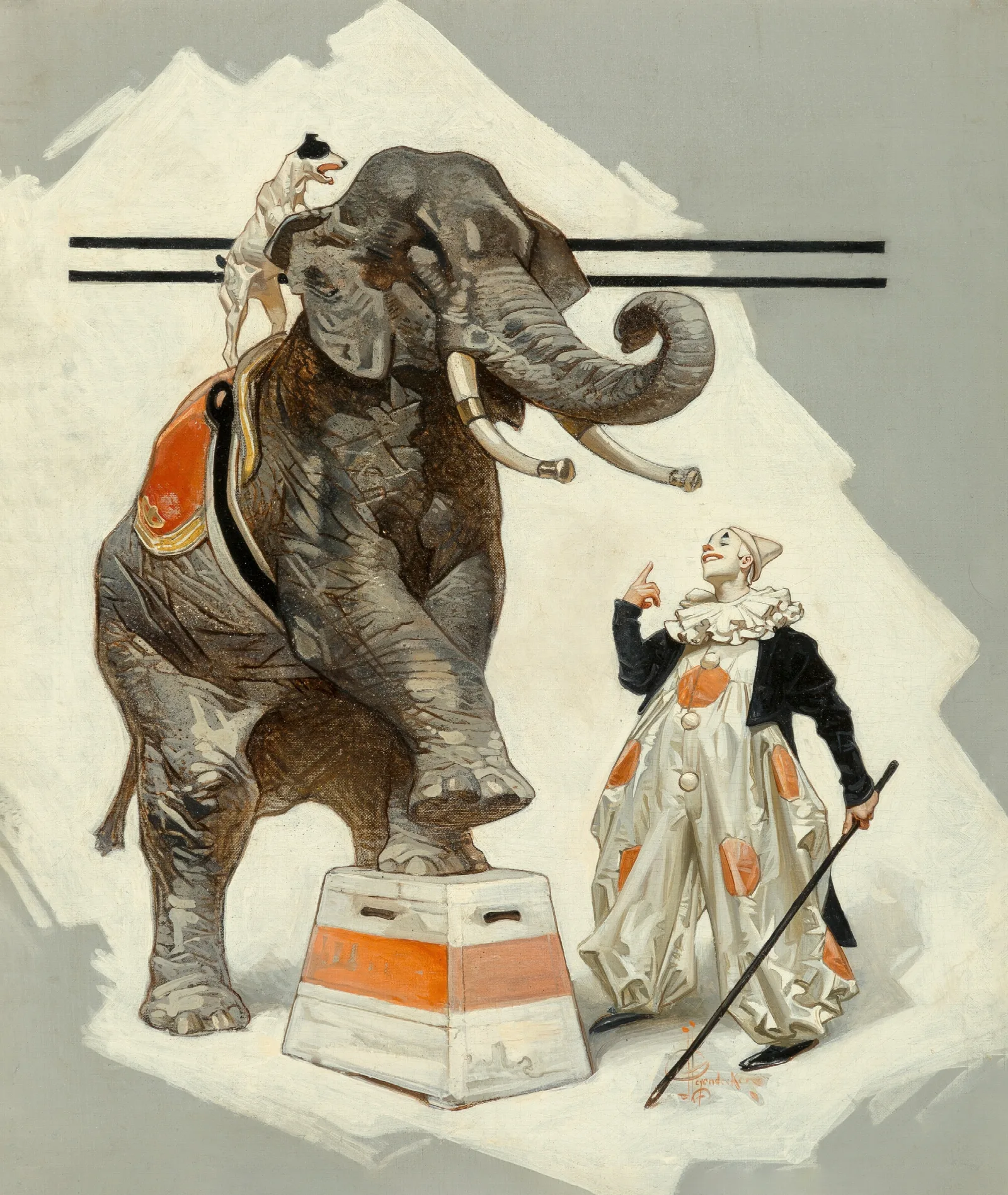 Circus Corner Wall Art by Joseph Christian Leyendecker - Canvas Print